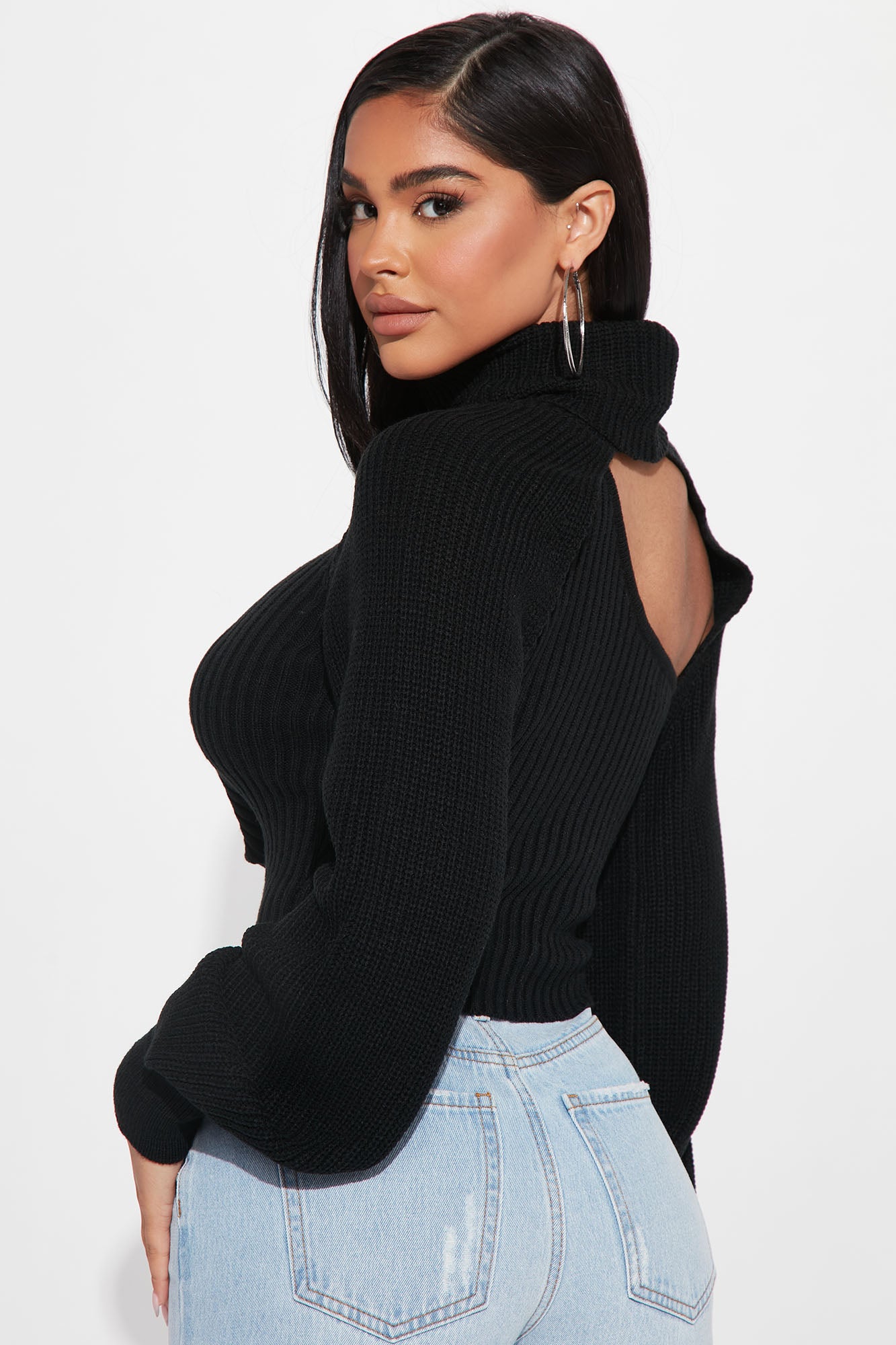 Feel It Out Turtleneck Sweater Set - Black - Image 3