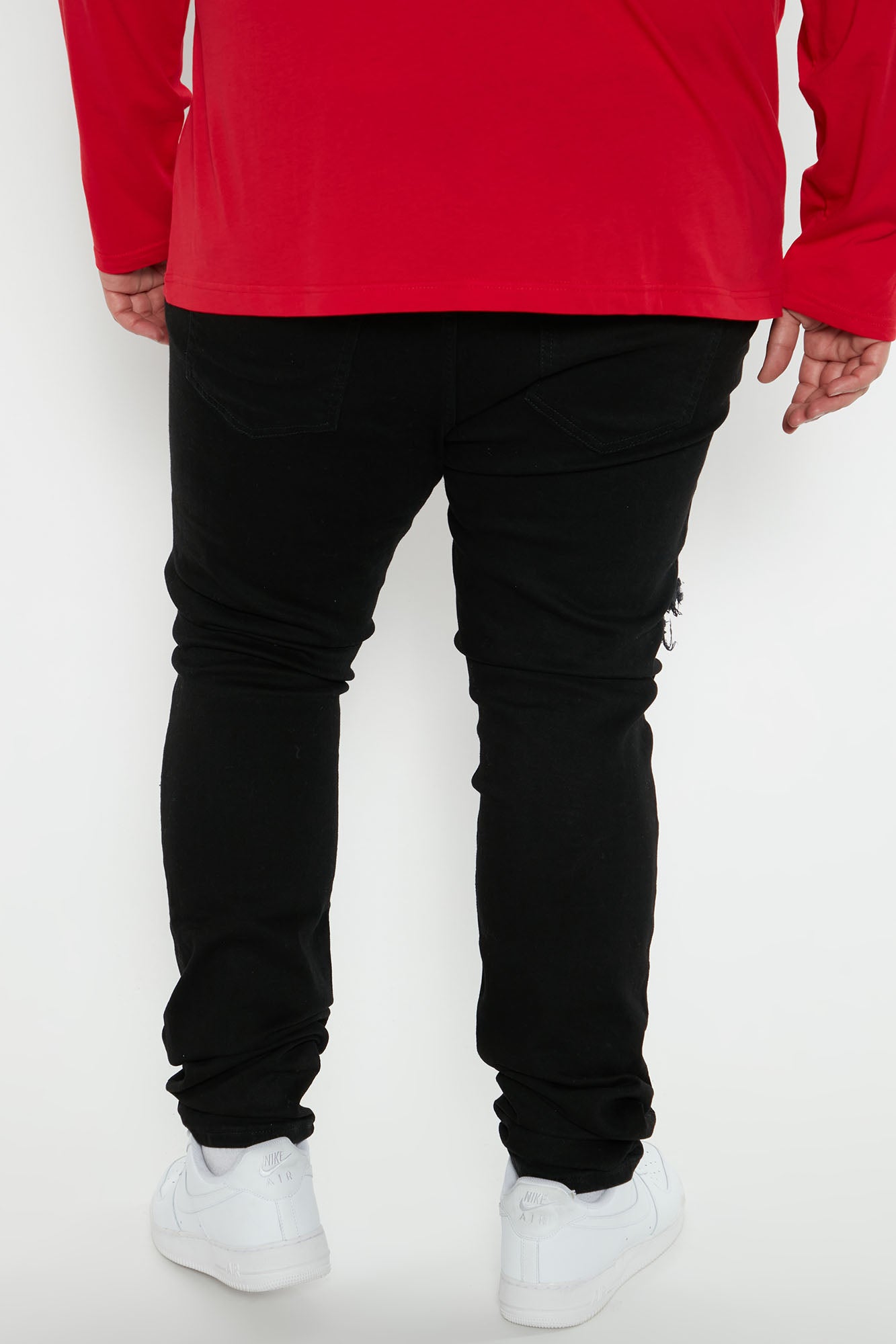 Street Repaired Stacked Skinny Jeans - Black - Image 7
