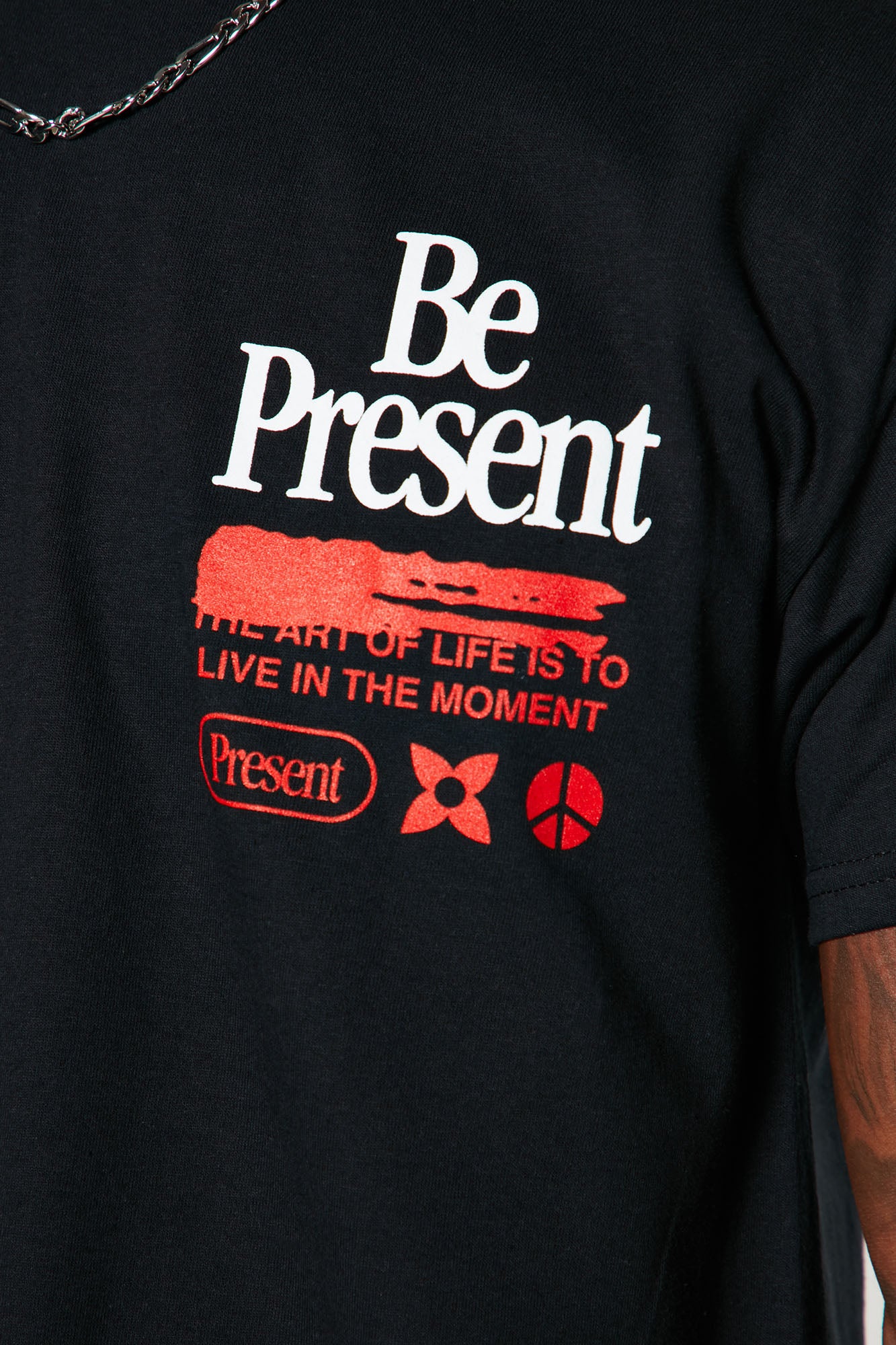 Be Present Short Sleeve Tee - Black - Image 4