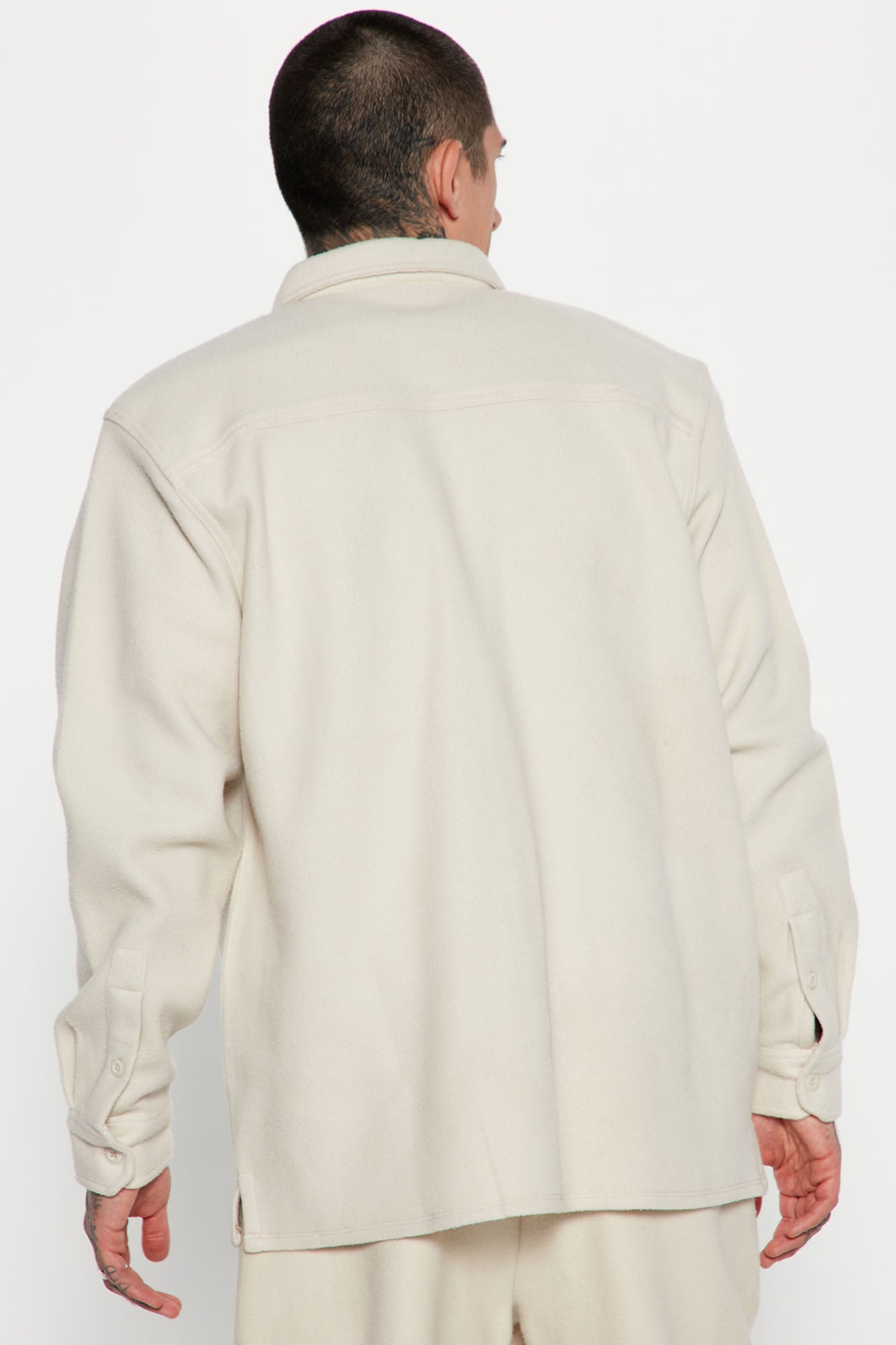Your Go To Fleece Shacket - Cream - Image 6