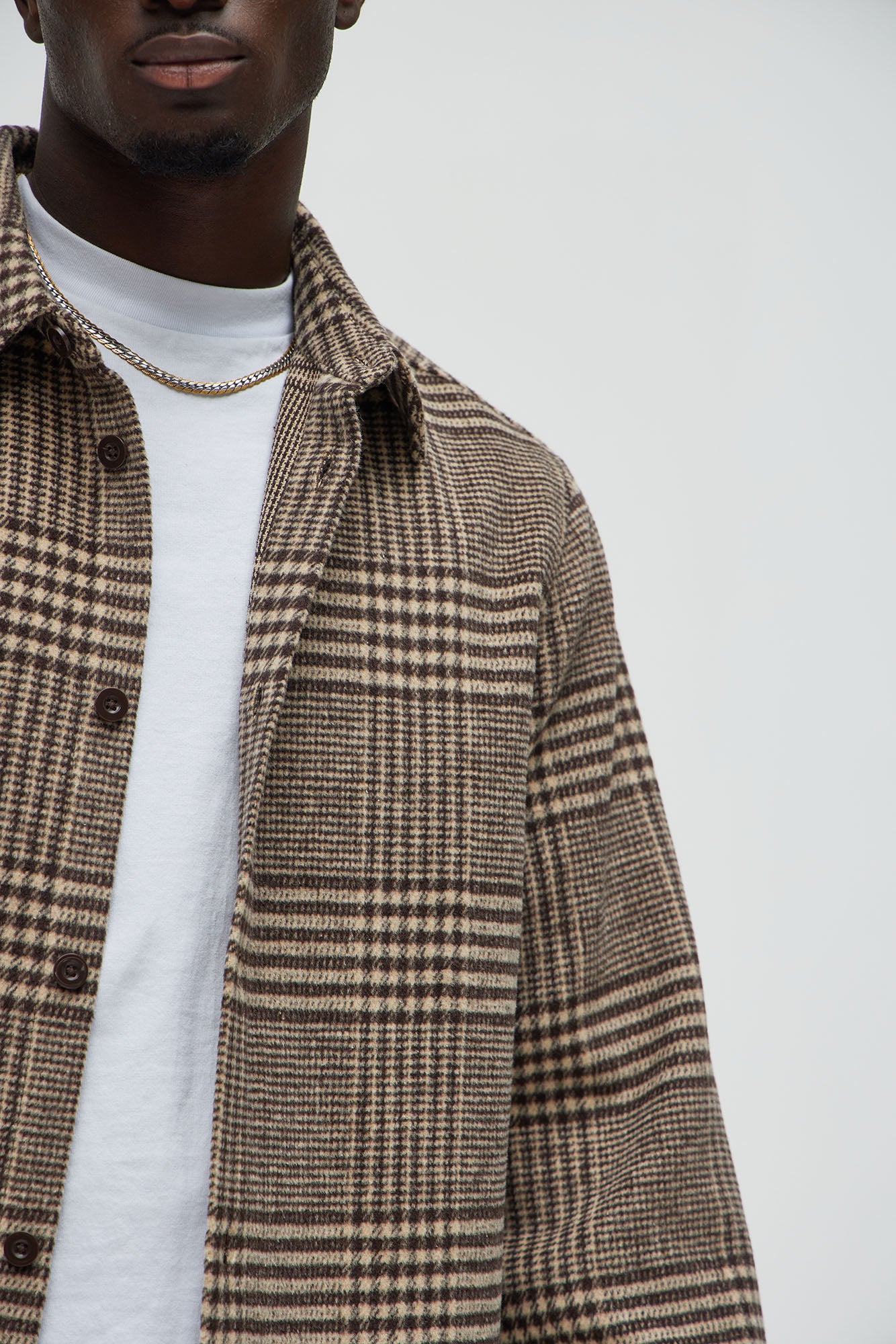 Be Forever Plaid Button Up Shirt - Brown/combo - Image 3