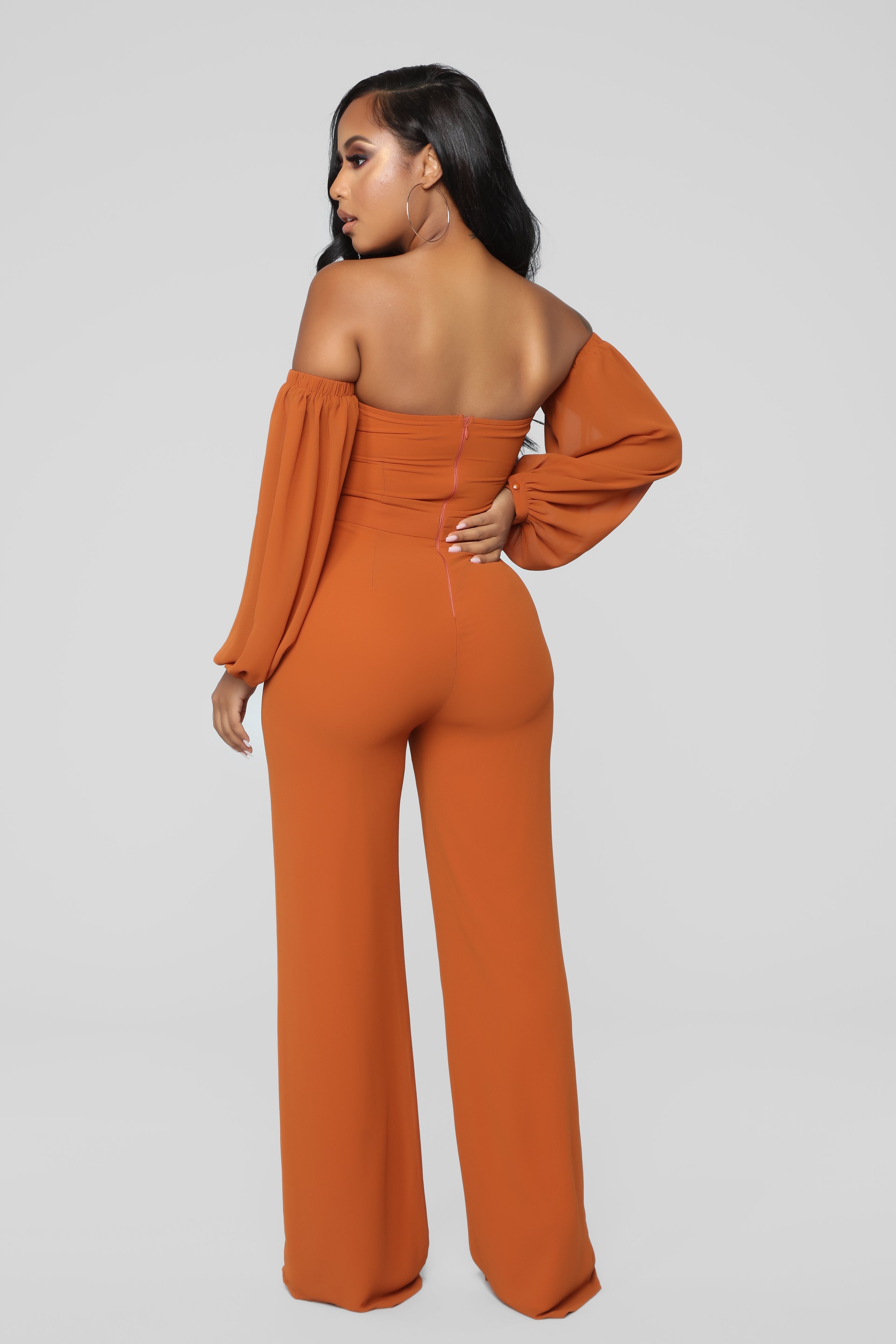 Spice It Up Jumpsuit - Brown - Image 5