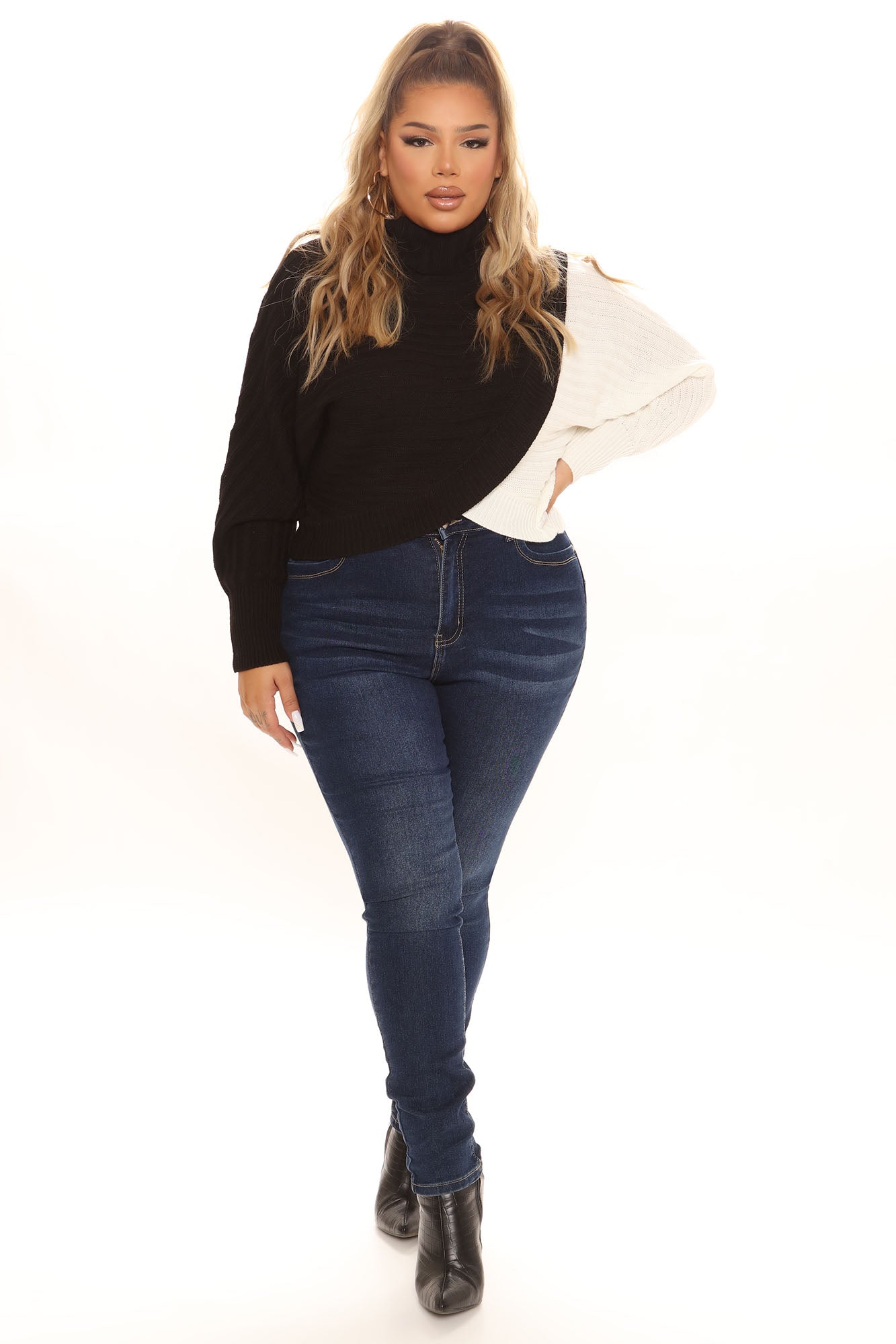 Cross Roads Turtleneck Sweater - Black/combo - Image 6