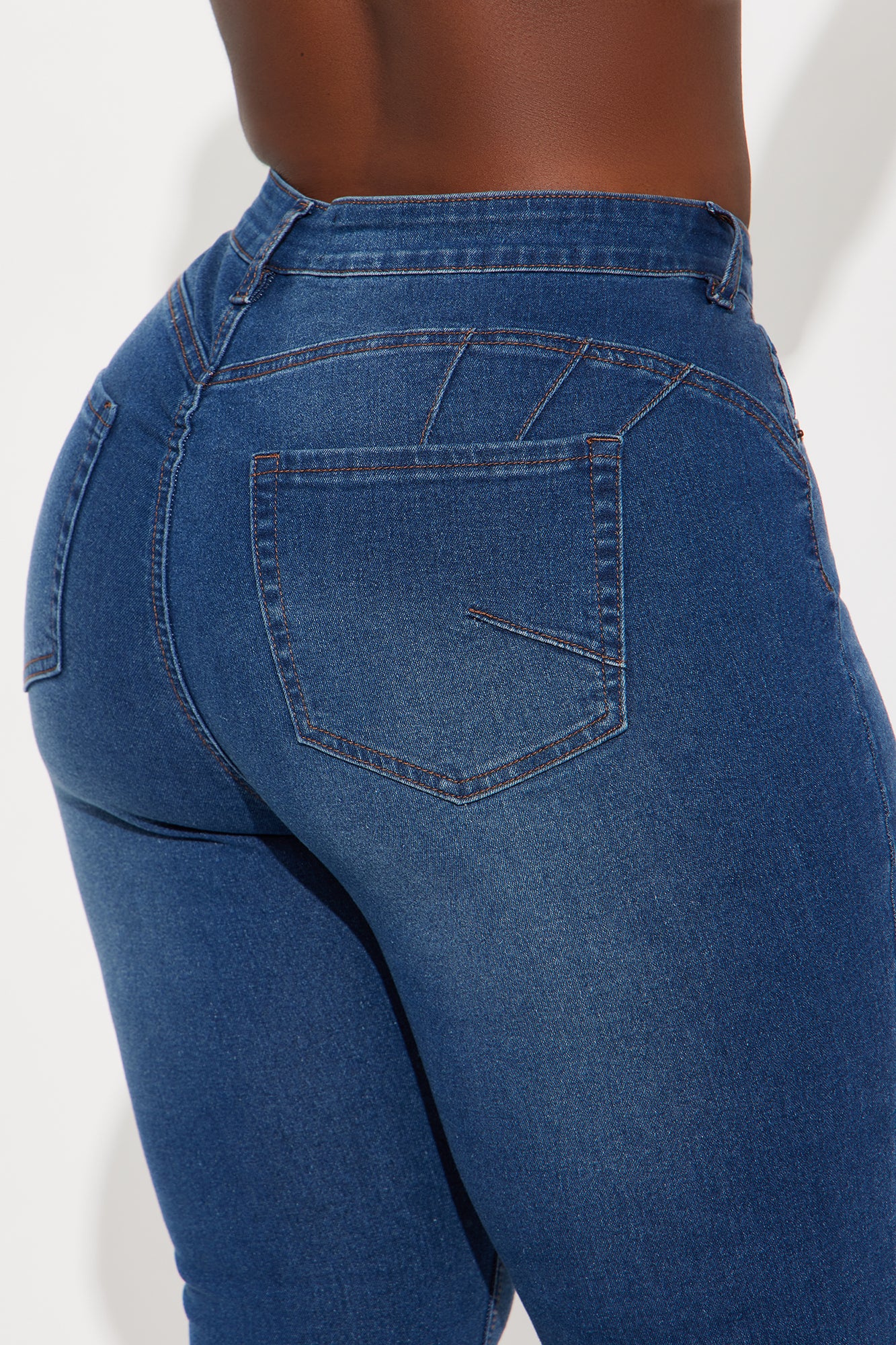 Audrey Booty Lifting Stretch Flare Jeans - Dark Wash - Image 6