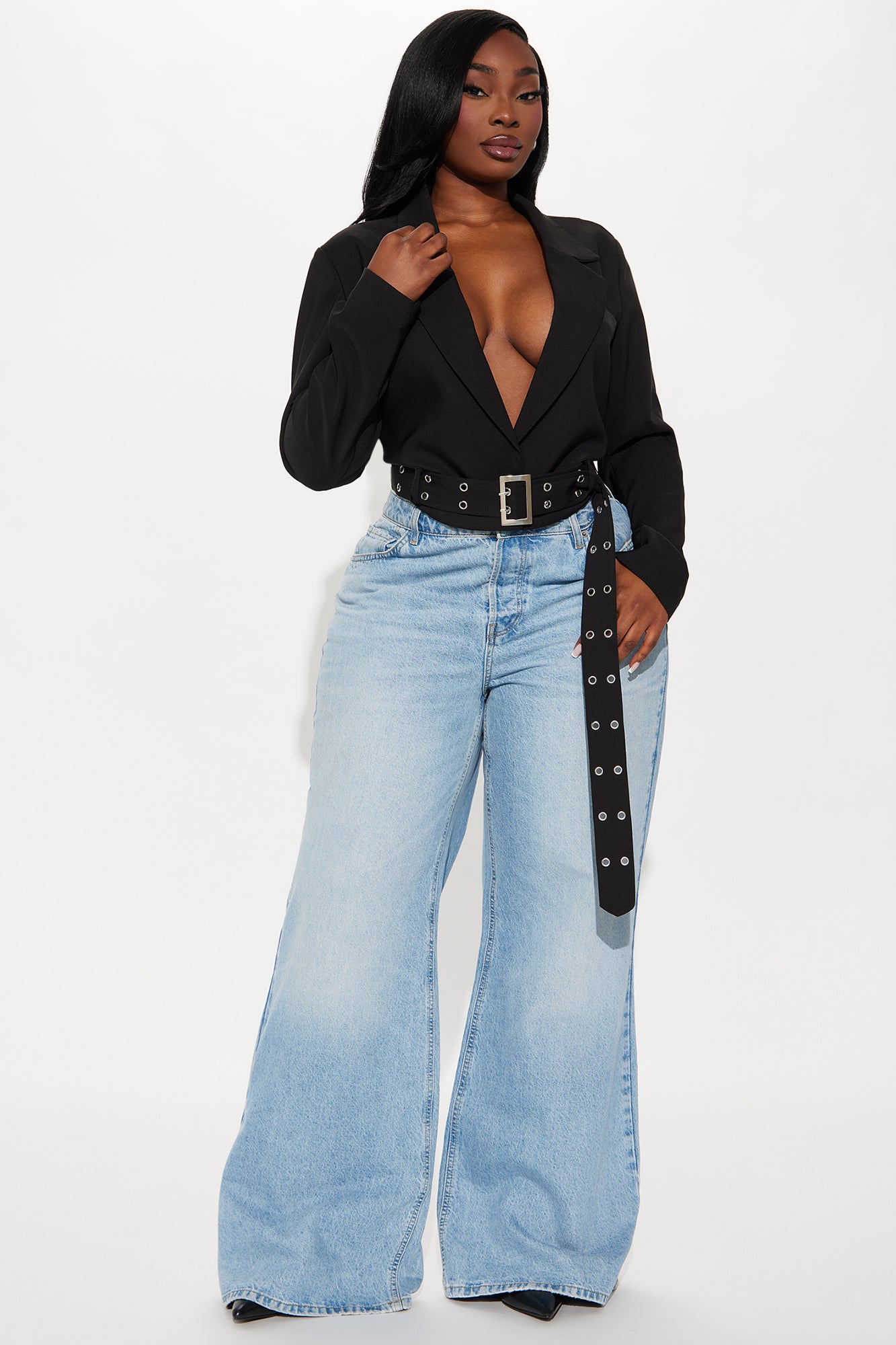Take The Edge Off Cropped Blazer - Black - Image 4