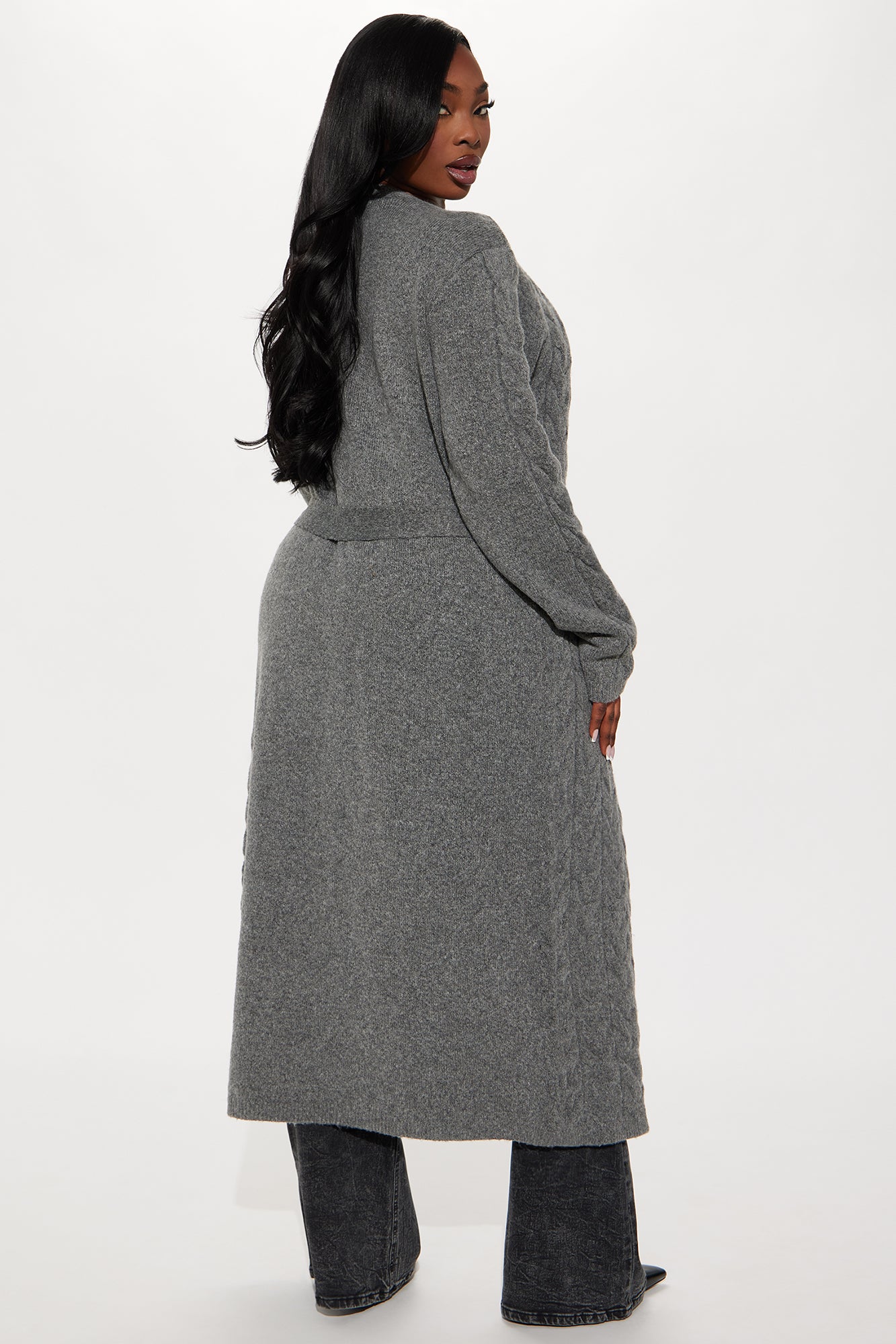 Coldest Winter Long Cardigan - Grey - Image 6