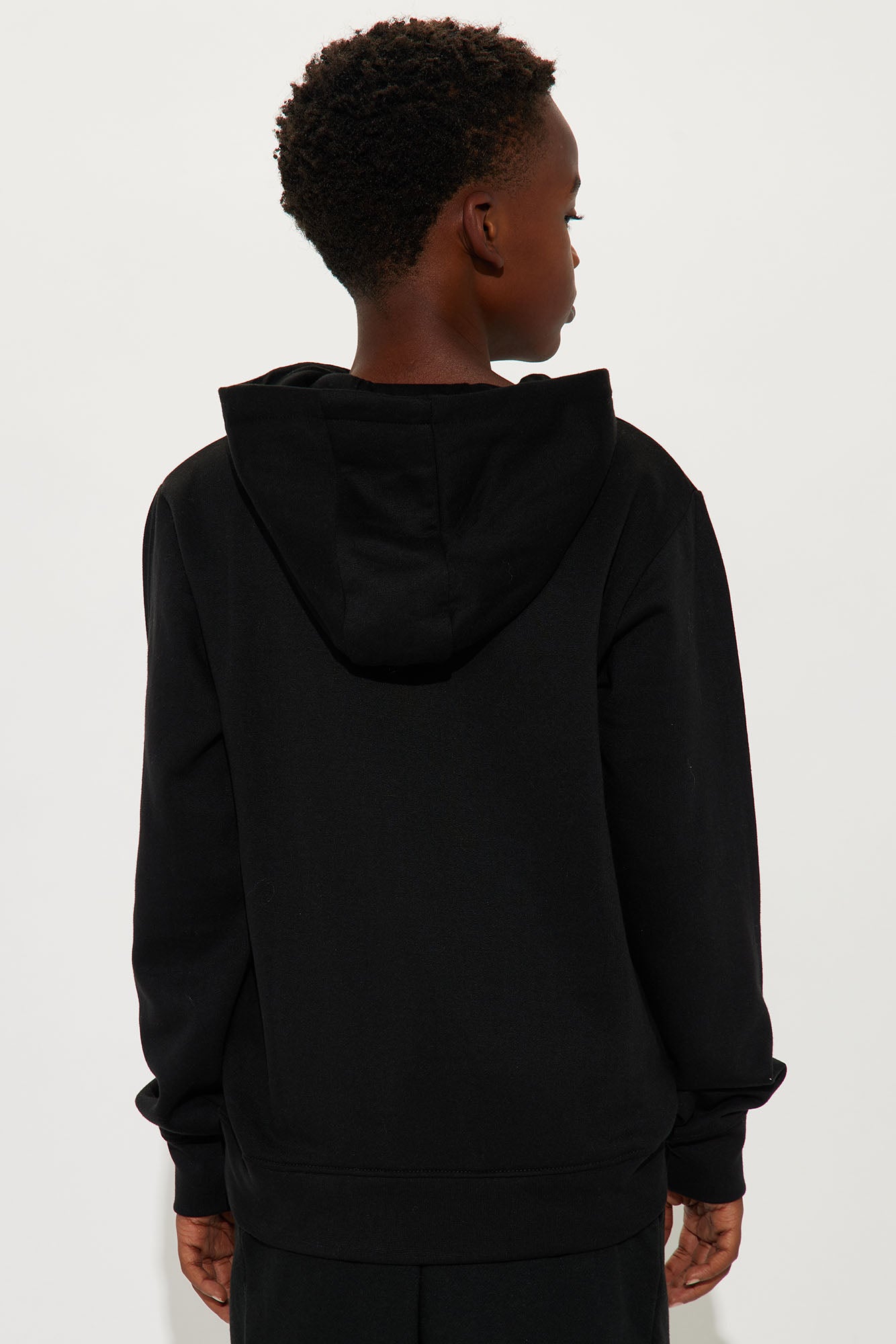 Mini Built Different Patch Fleece Hoodie - Black - Image 4