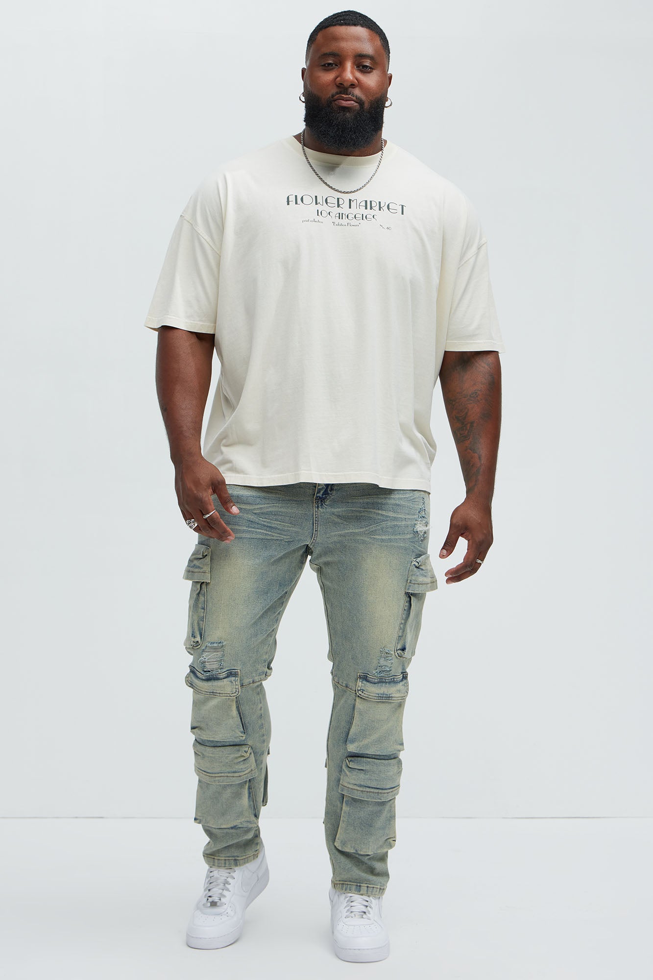 Into The Wild Cargo Slim Jeans - Vintage Wash - Image 7