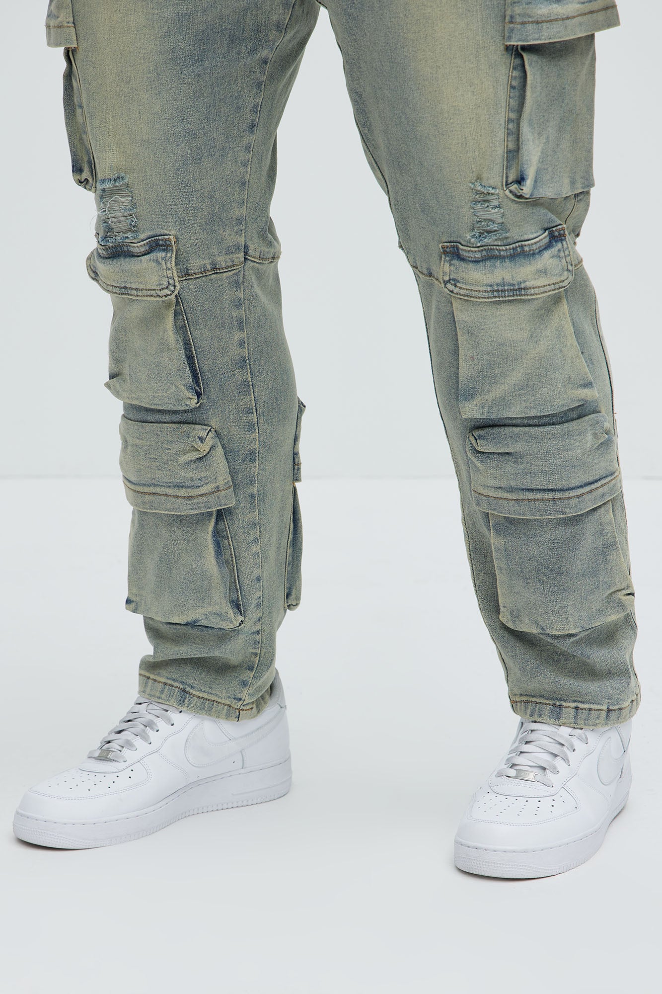 Into The Wild Cargo Slim Jeans - Vintage Wash - Image 8