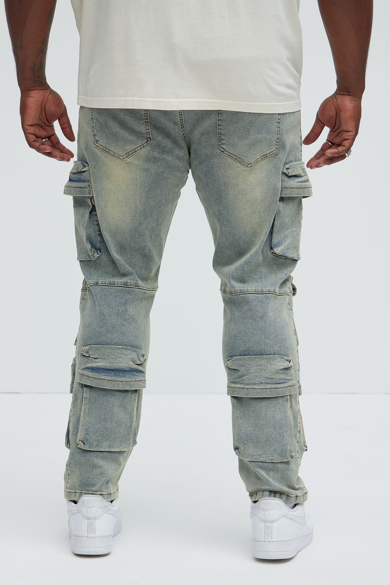 Into The Wild Cargo Slim Jeans - Vintage Wash - Image 9