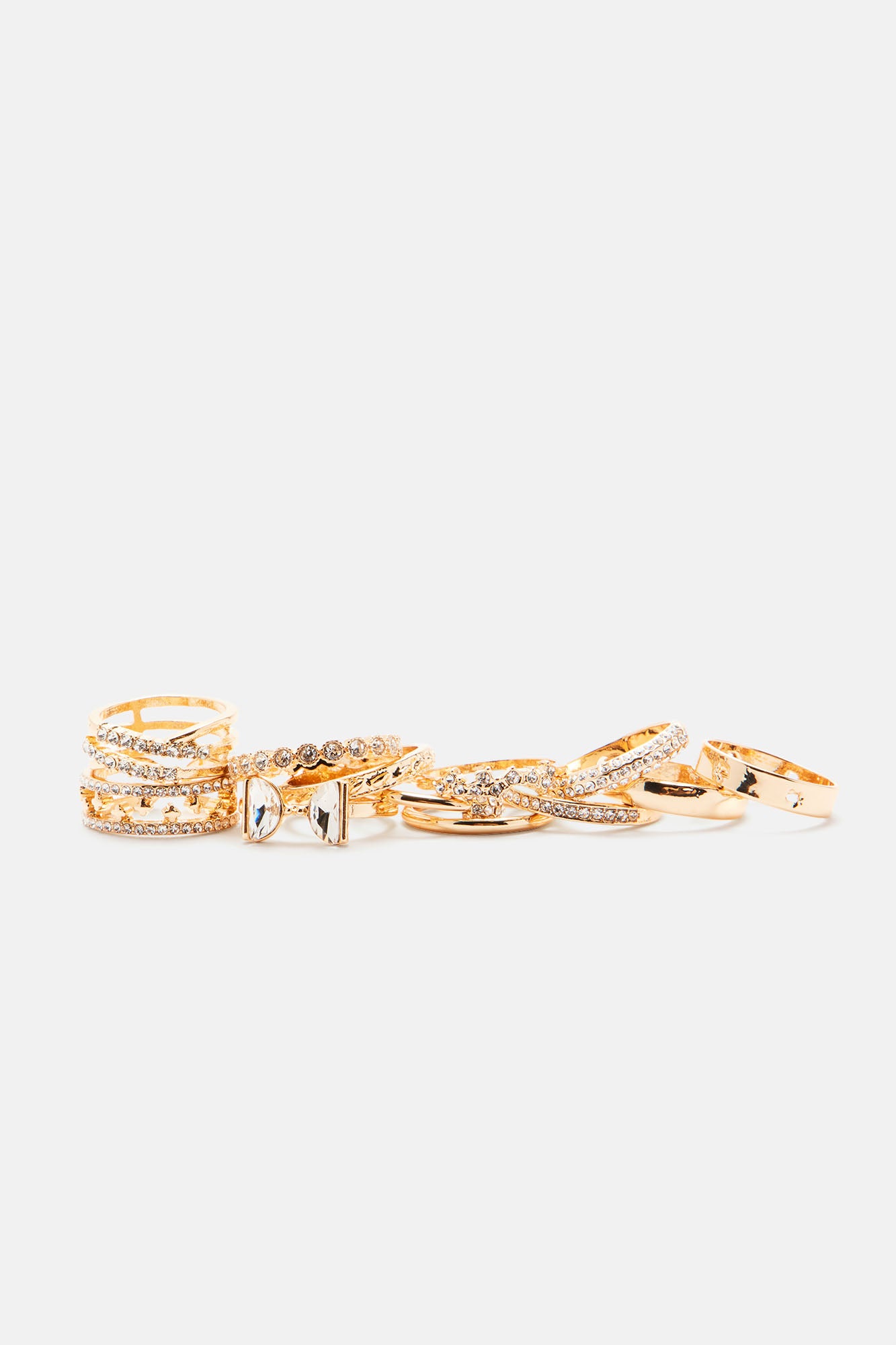 Take Me Dancing 12 Piece Ring Set - Gold - Image 3