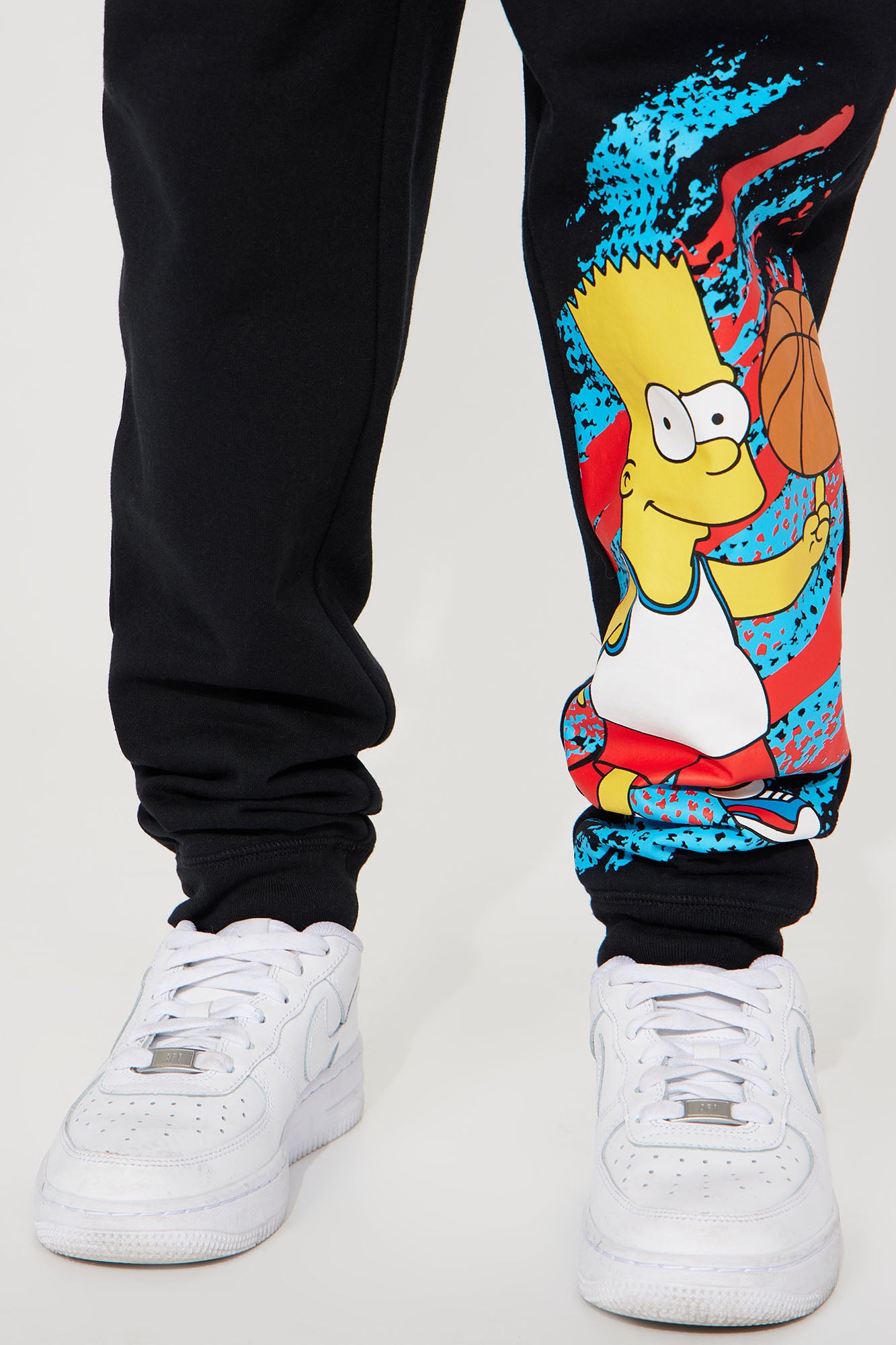 Mini Bart Basketball Fleece Jogger Set - Black - Image 3