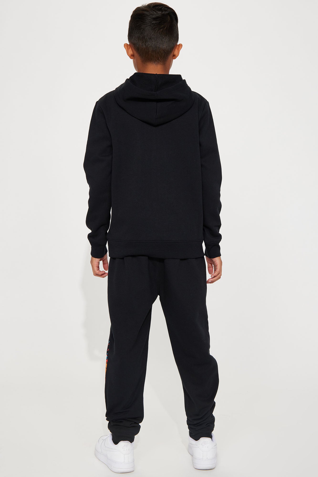 Mini Bart Basketball Fleece Jogger Set - Black - Image 5