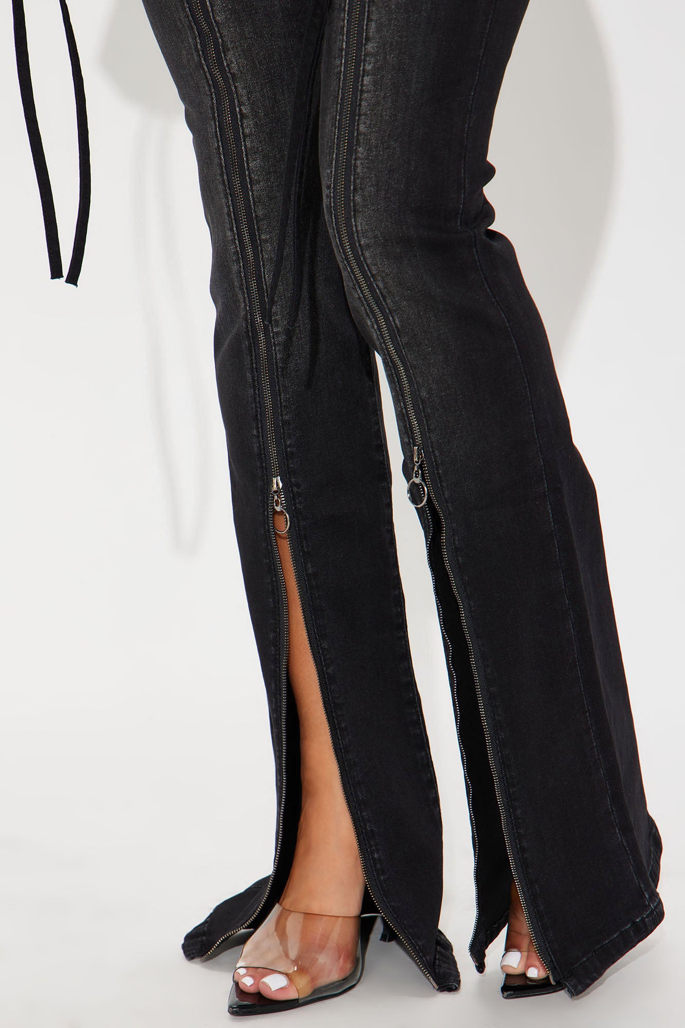 Tall Not So Basic Stretch Zipper  Bootcut Jeans - Black - Image 3