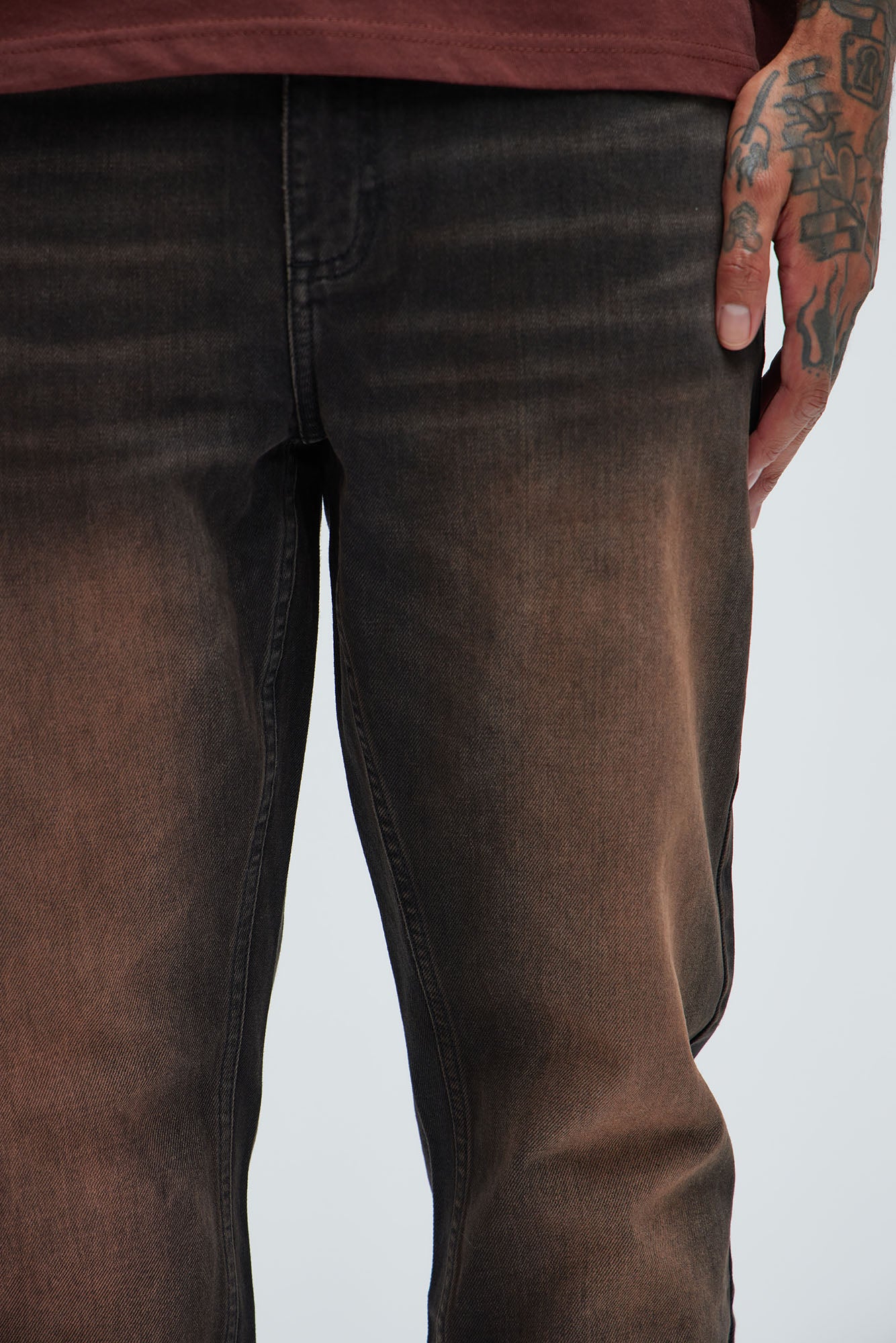 Vito Straight Jeans - Brown - Image 4