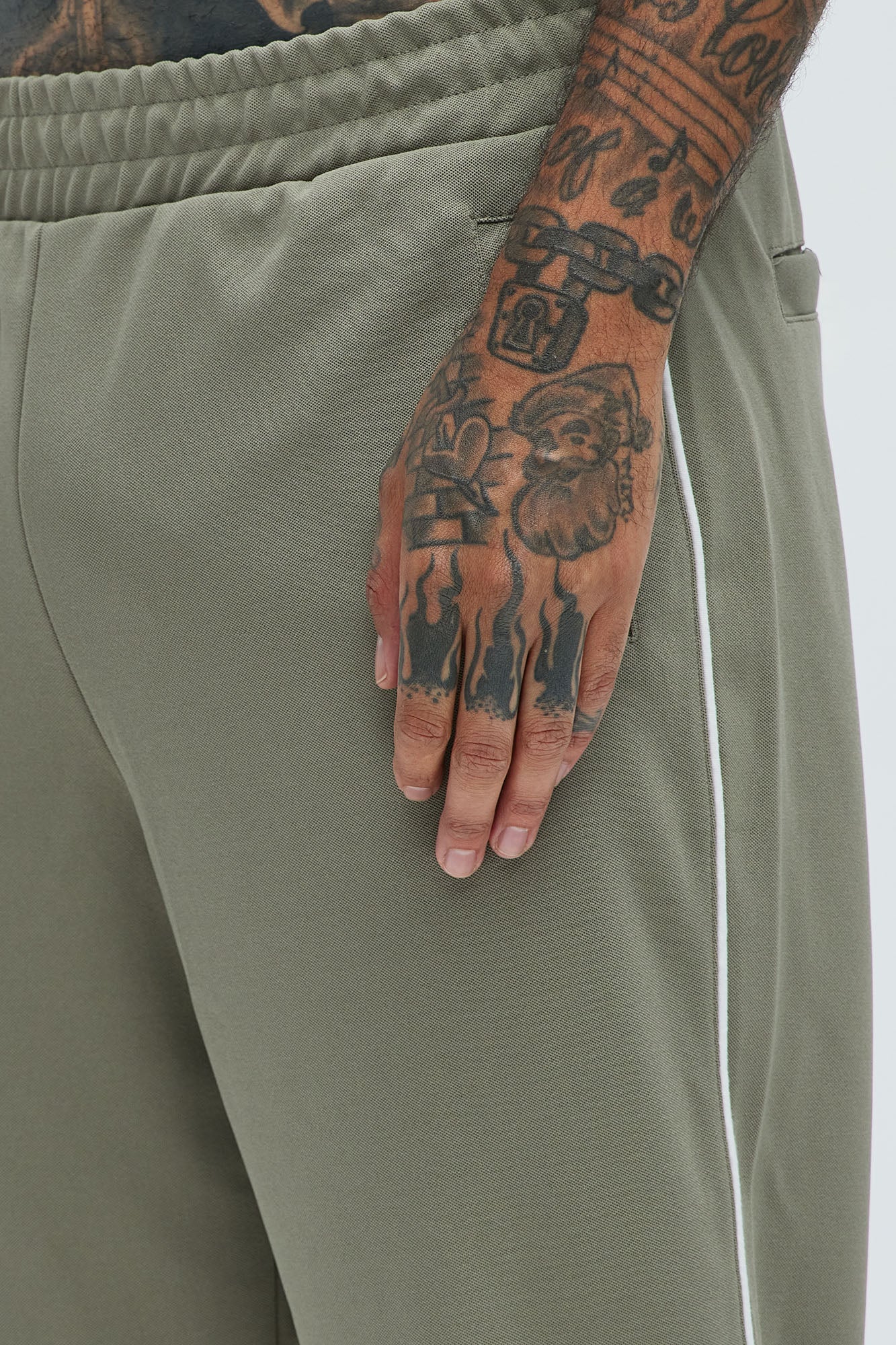 Terry Relaxed Trackpant - Olive - Image 4