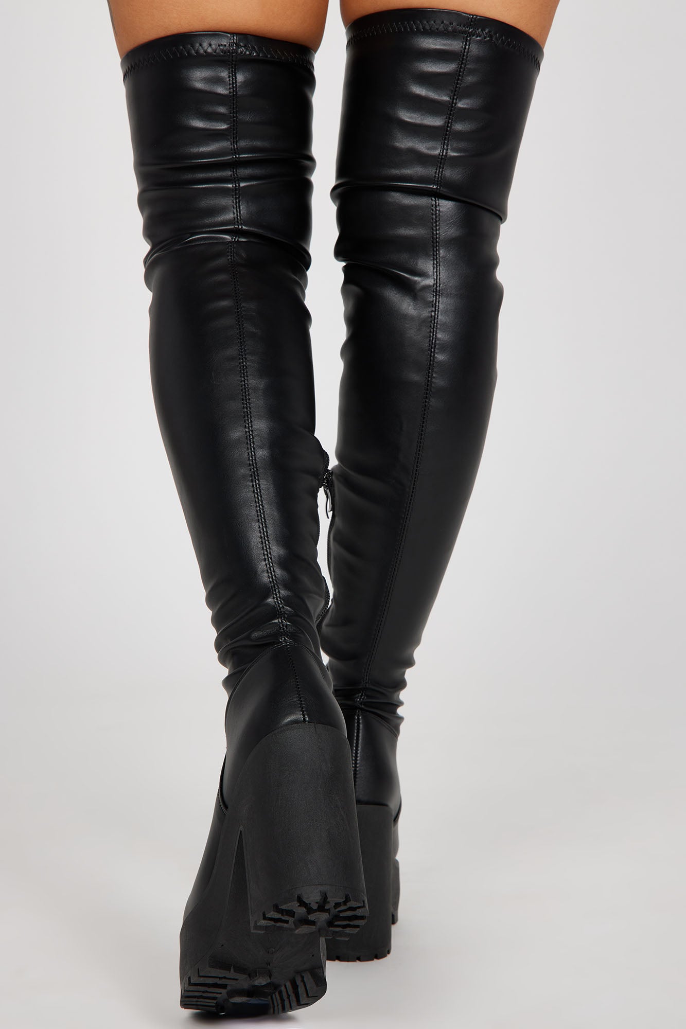 Until Next Time Over The Knee Boots - Black - Image 4