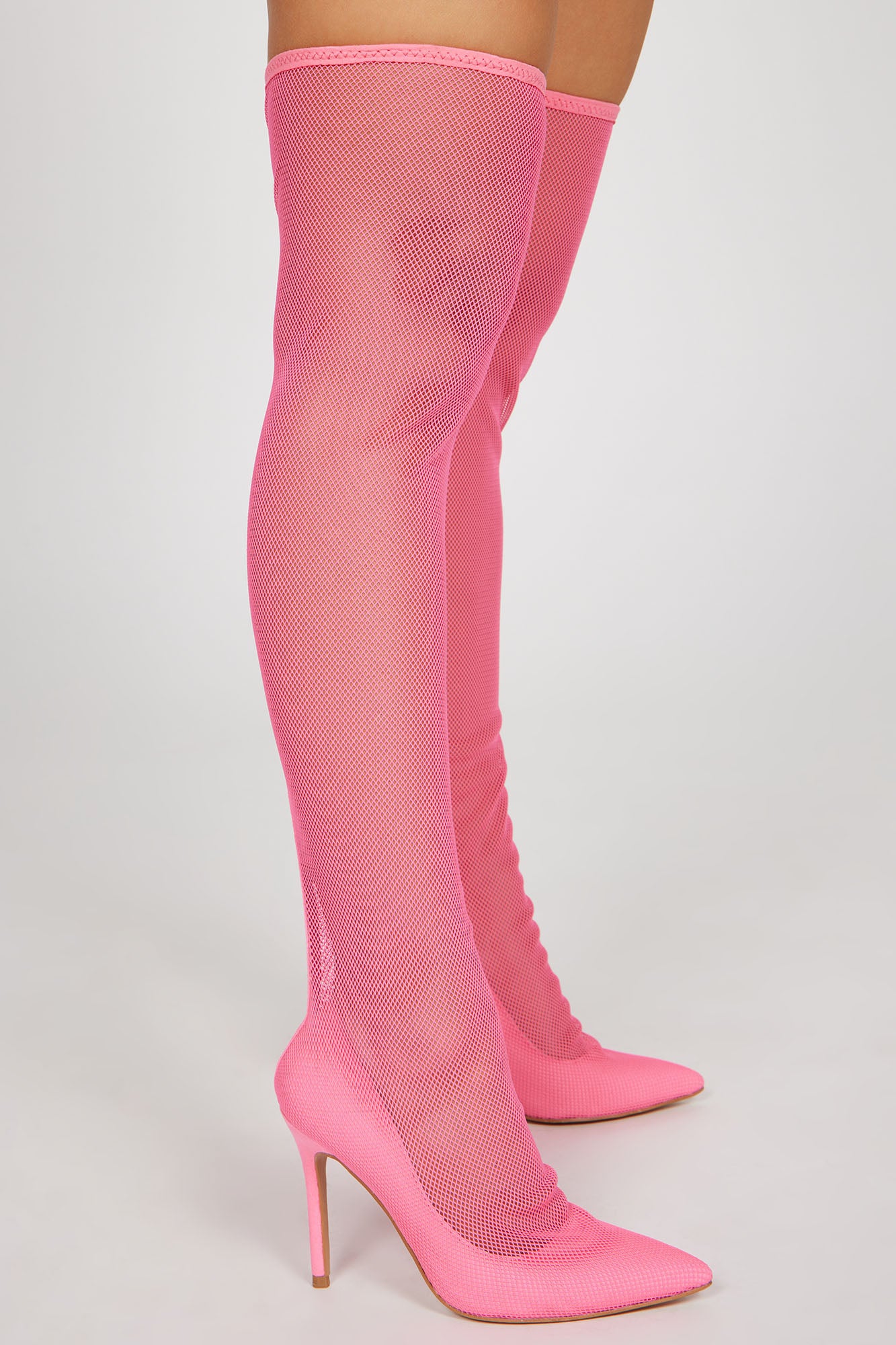 Forever A Babe Over The Knee Heels - Pink - Image 3