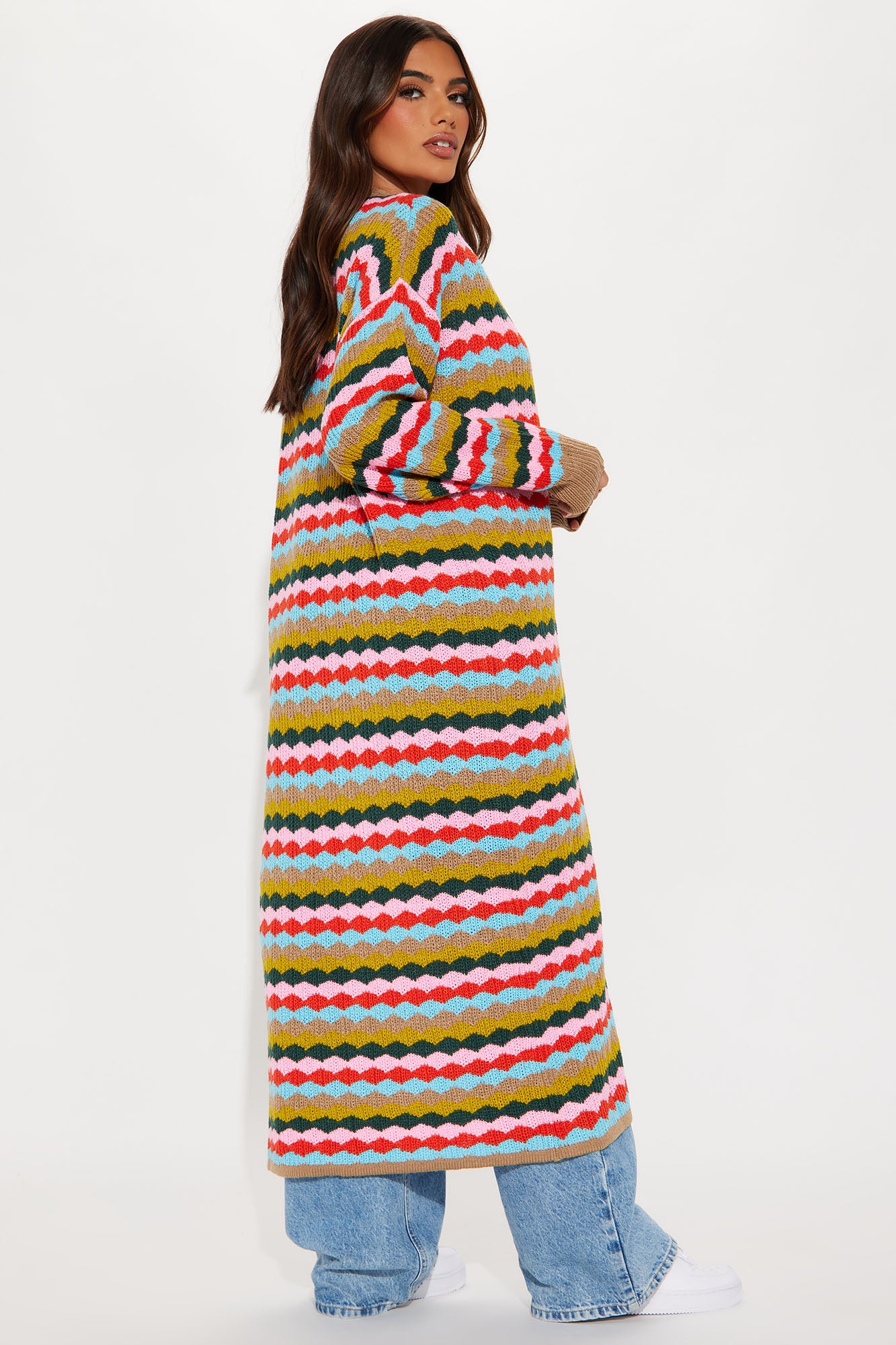 Go To Striped Cardigan - Multi Color - Image 3