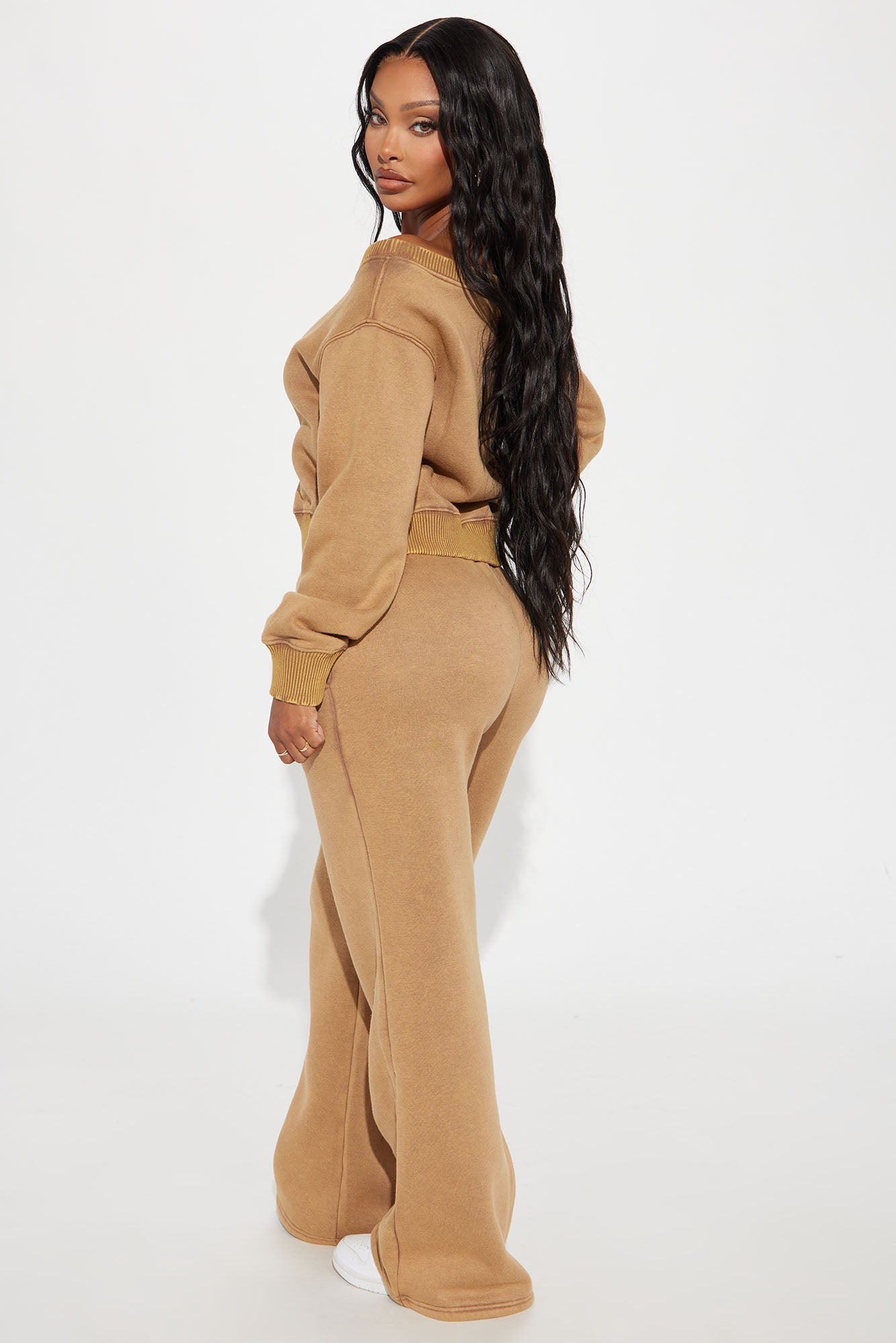 Sammie Fleece Pant Set - Brown - Image 3