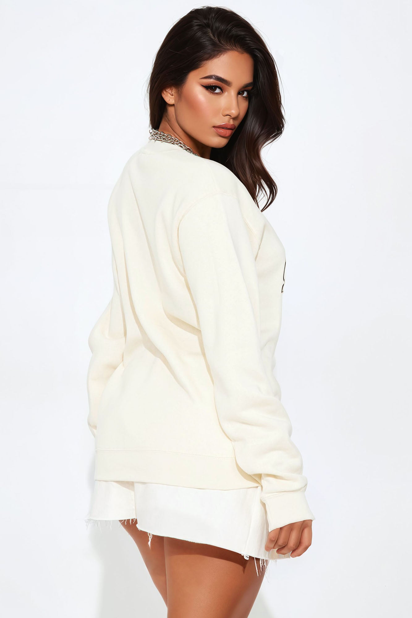 Antisocial Leave Me Alone Sweatshirt - Cream - Image 3