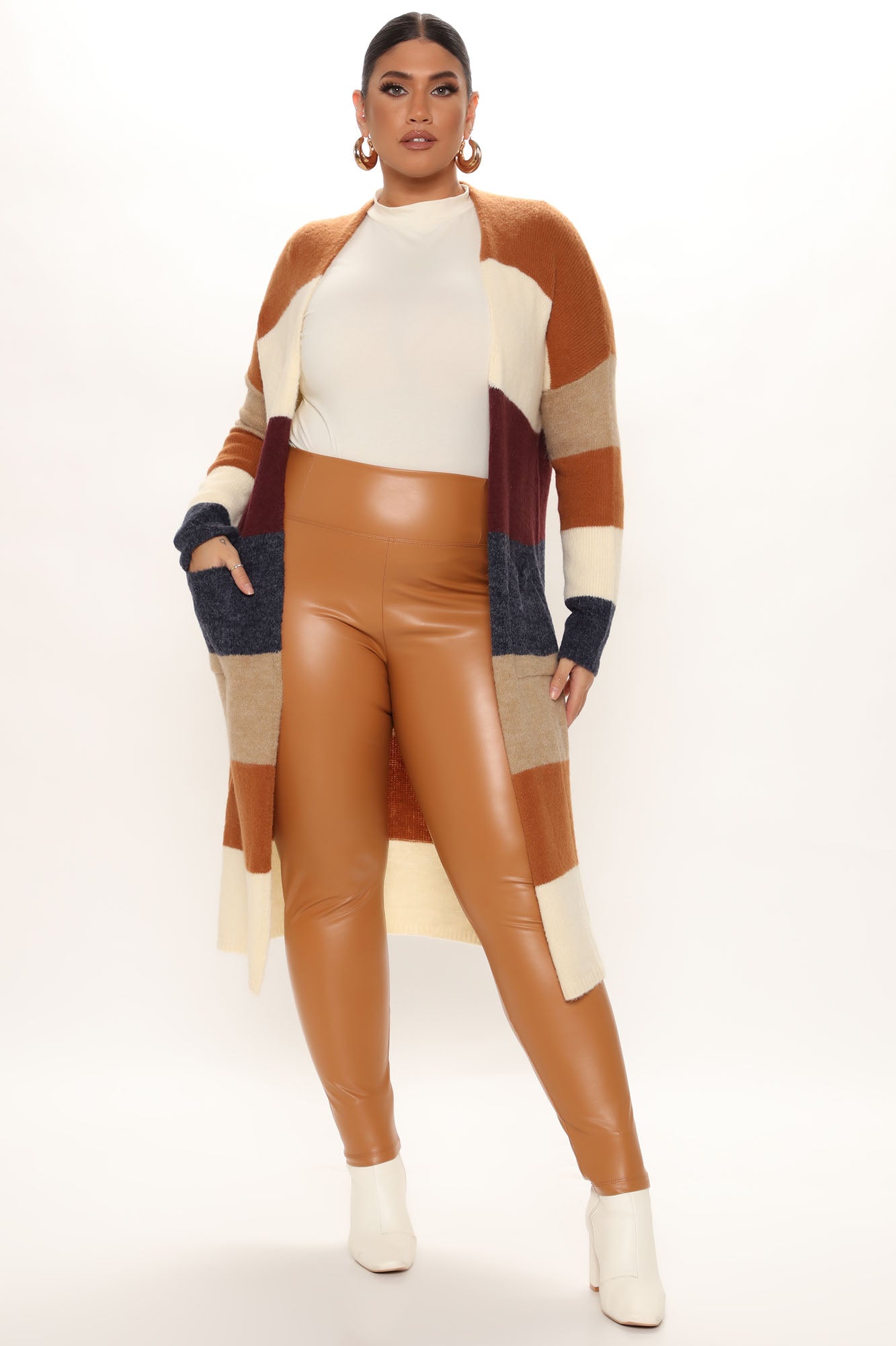 Common Interests Colorblock Cardigan - Camel/combo - Image 4