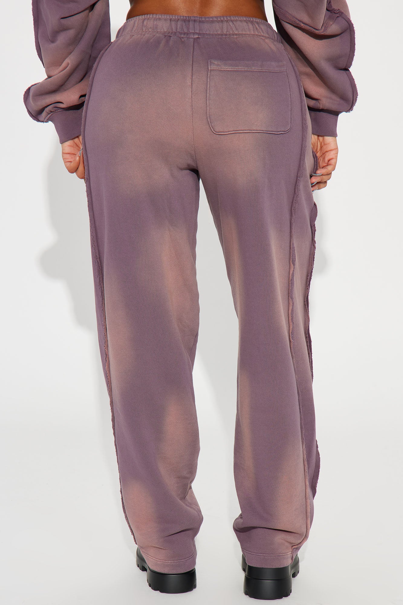 Serenity Washed Lounge Pant - Purple - Image 3