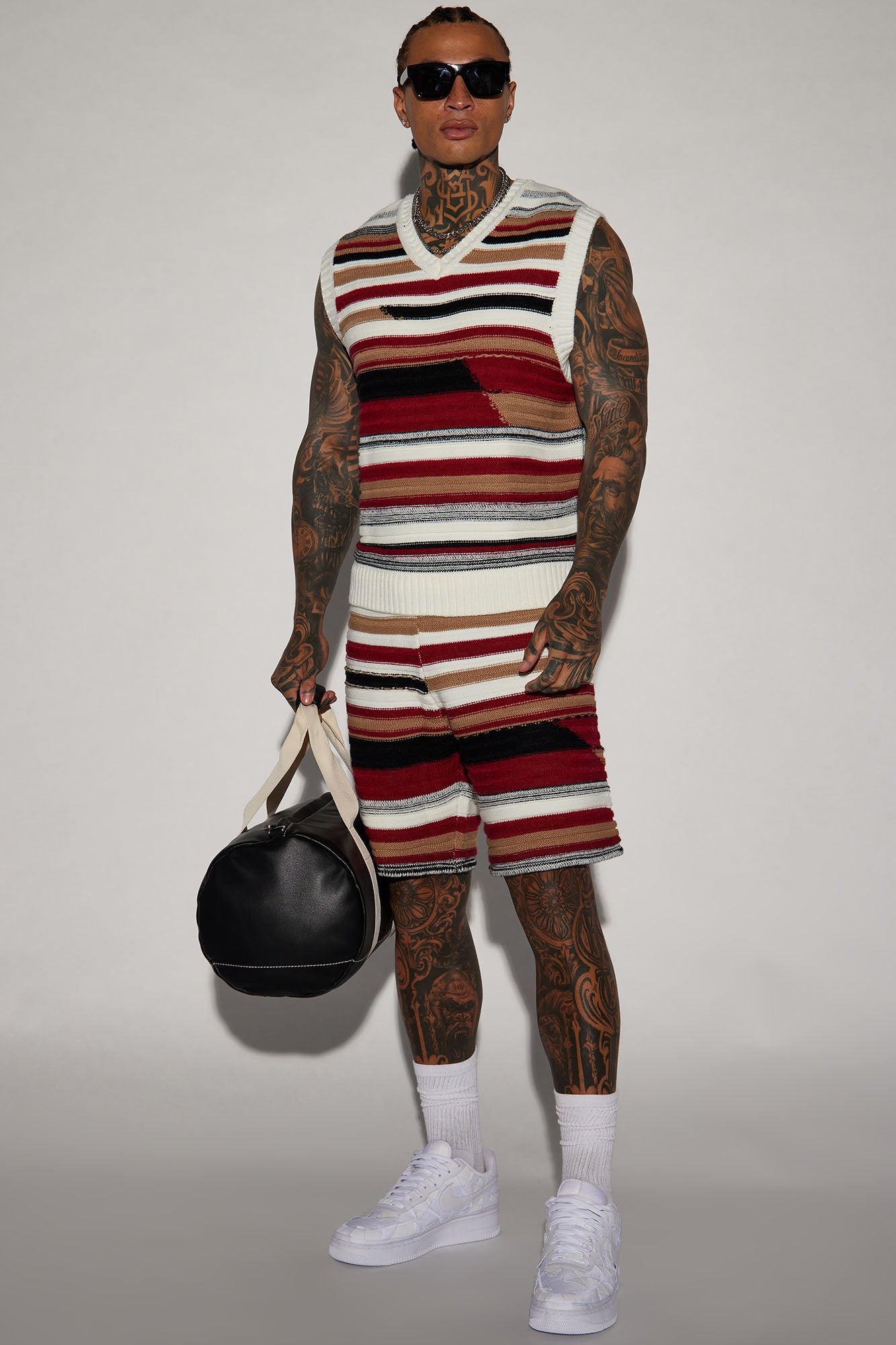 Striped Sweater Vest - Red/combo - Image 3