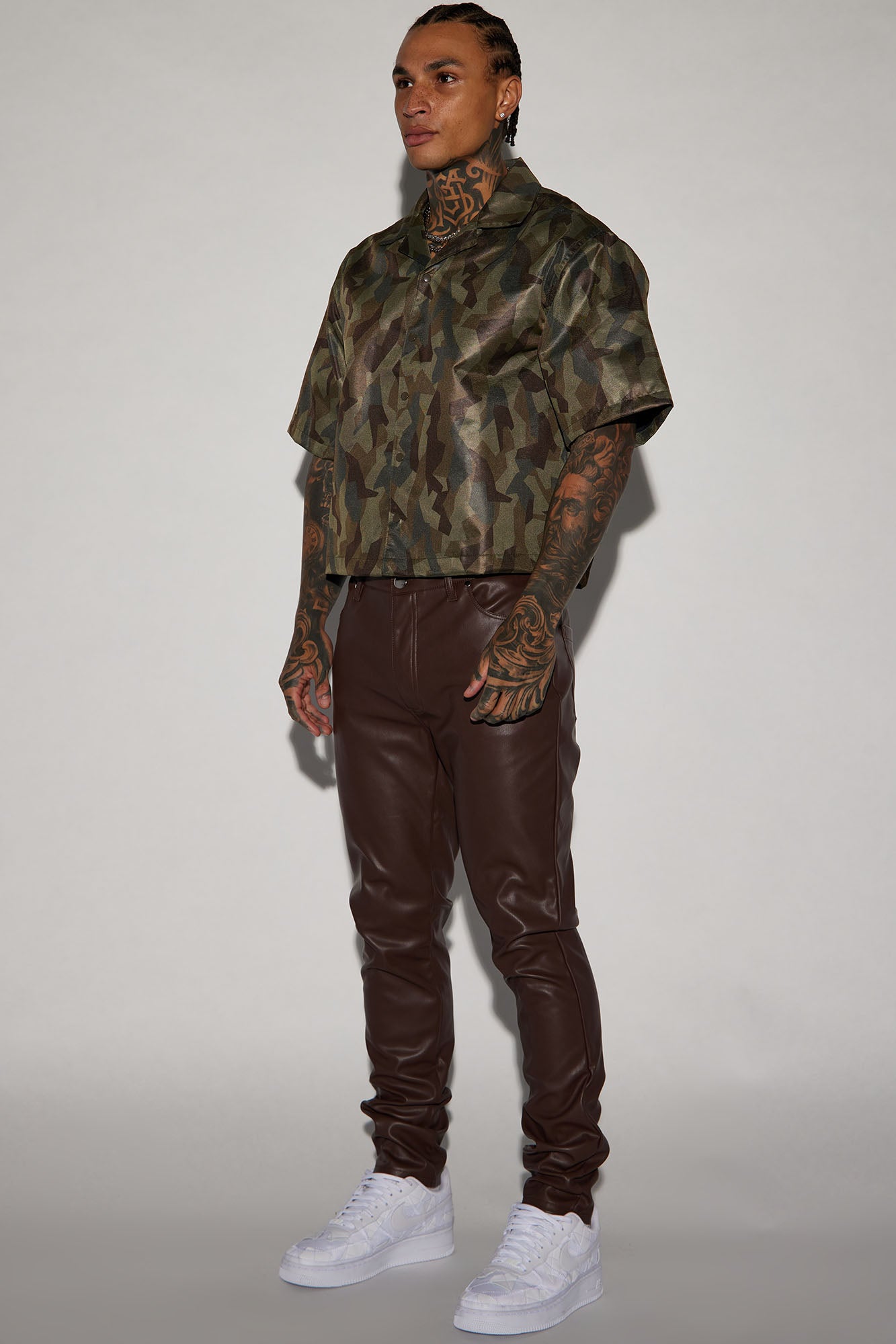 Your Favorite Faux Leather Skinny Pants - Dark Brown - Image 3