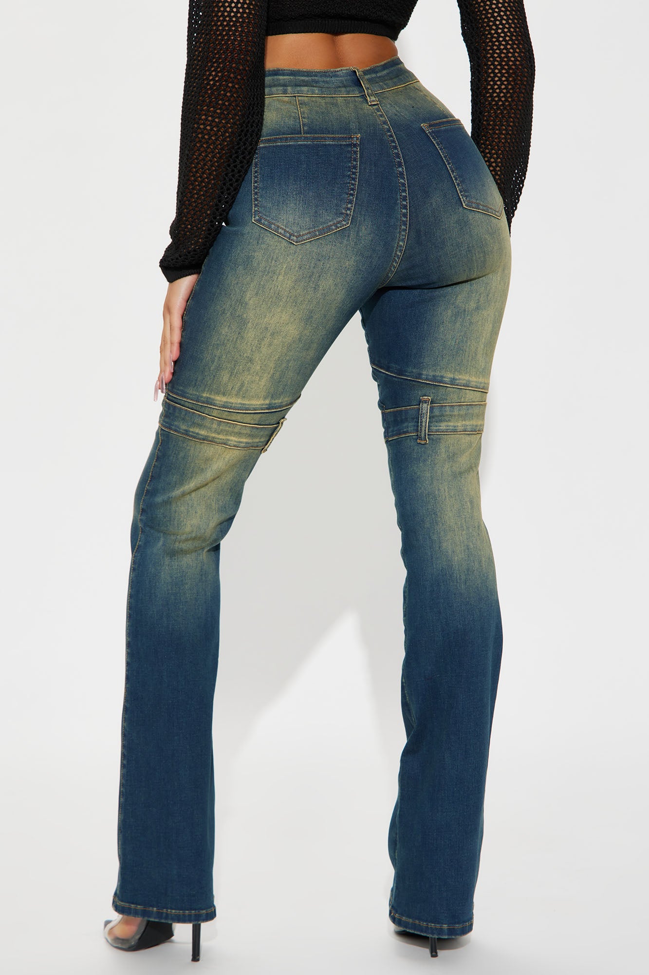 Aja Stretch Tinted Bootcut Jeans - Medium Wash - Image 3