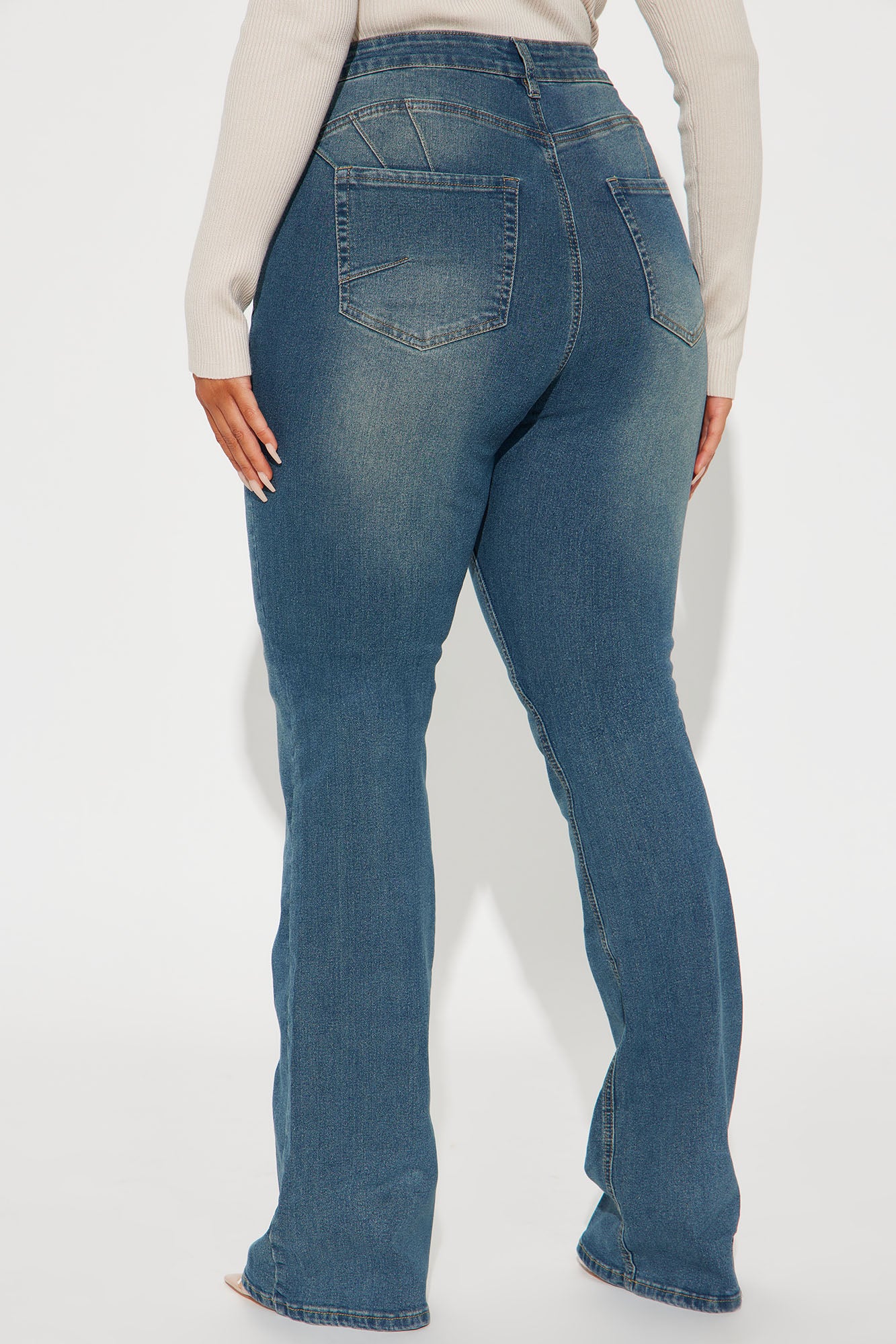 Tall Tucson Booty Lifting Stretch Bootcut Jeans - Dark Wash - Image 7
