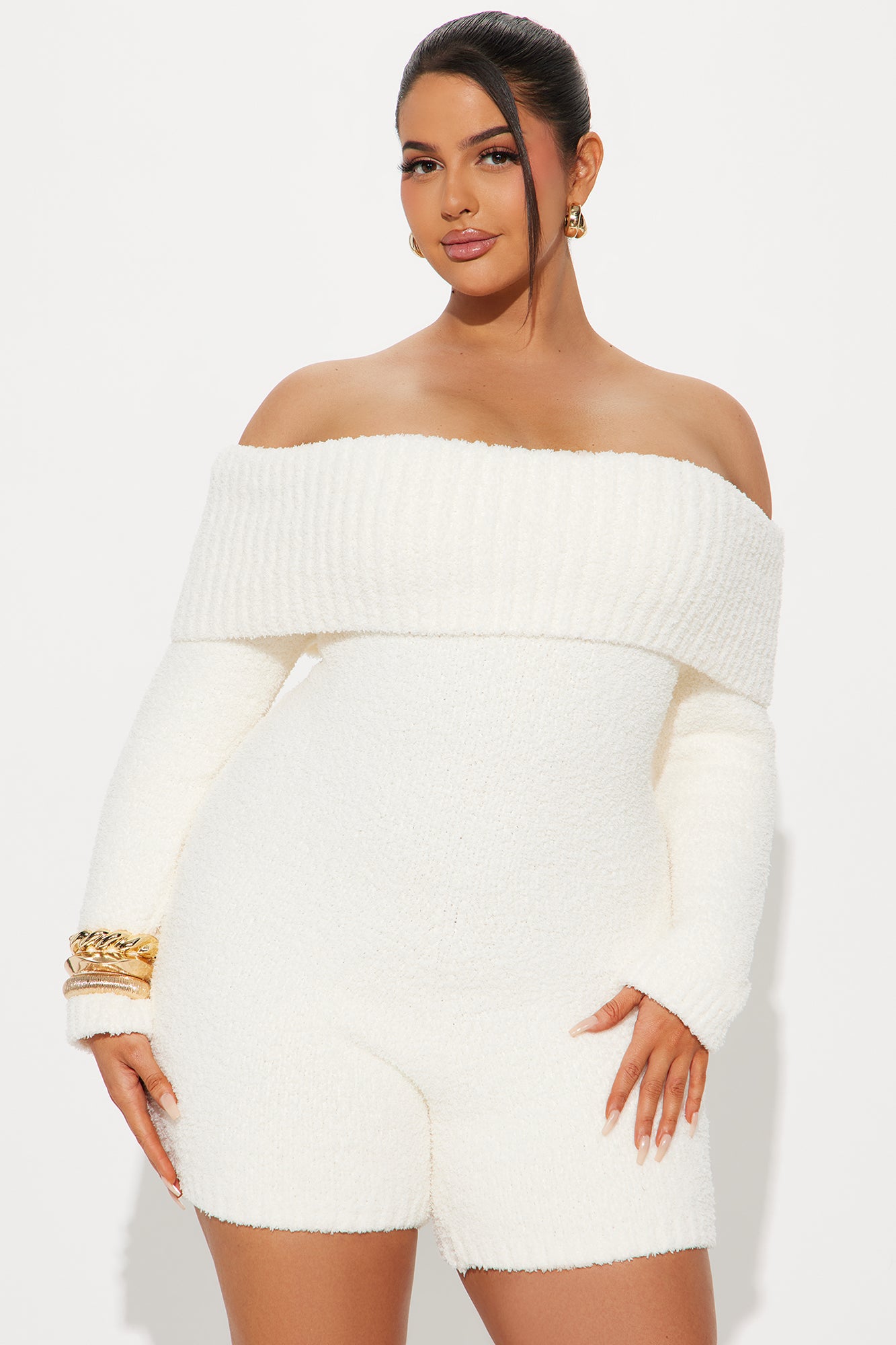 Time Well Spent Cozy Romper - Ivory - Image 4