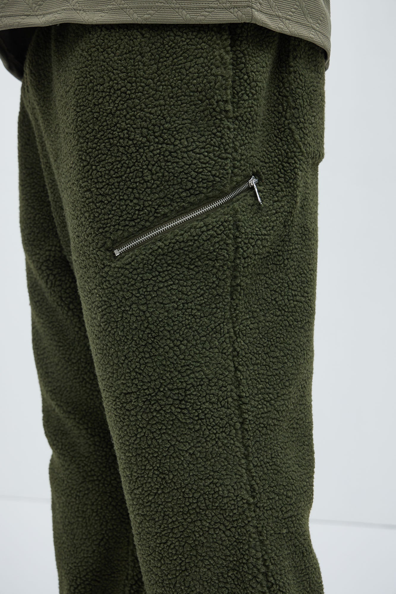 Axel Polar Fleece Zip Straight Sweatpants - Olive - Image 8