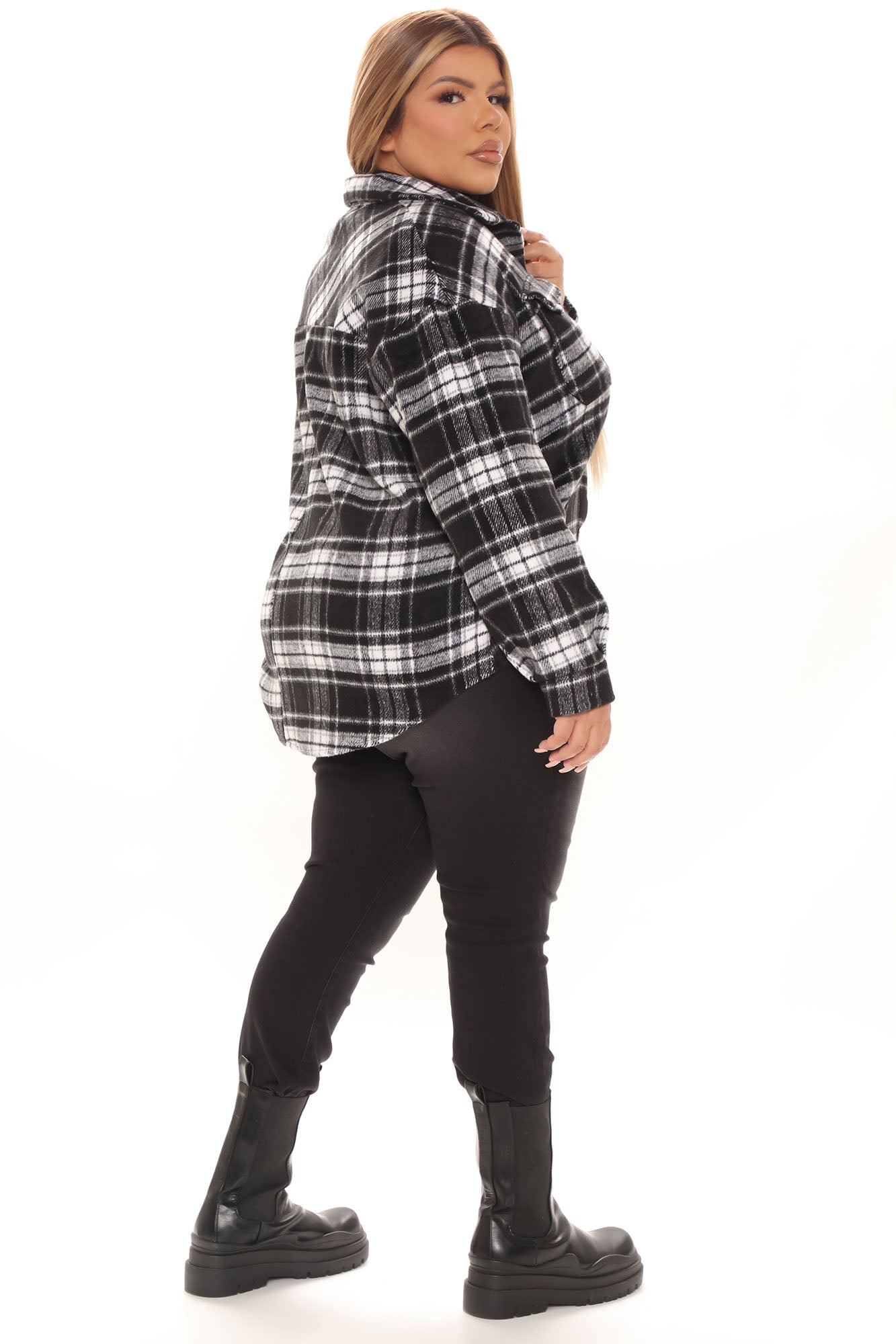 Check Ya Later Flannel Top - Black/combo - Image 7