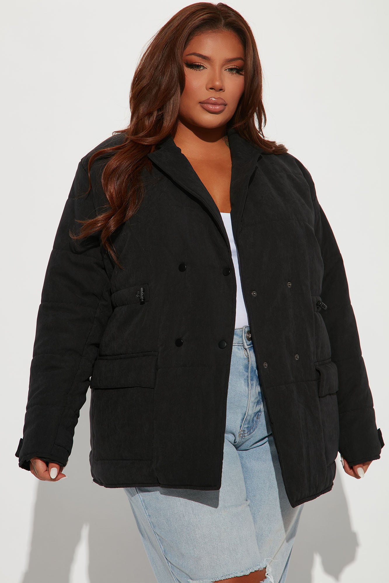 Show Love Puffer Jacket - Black - Image 7