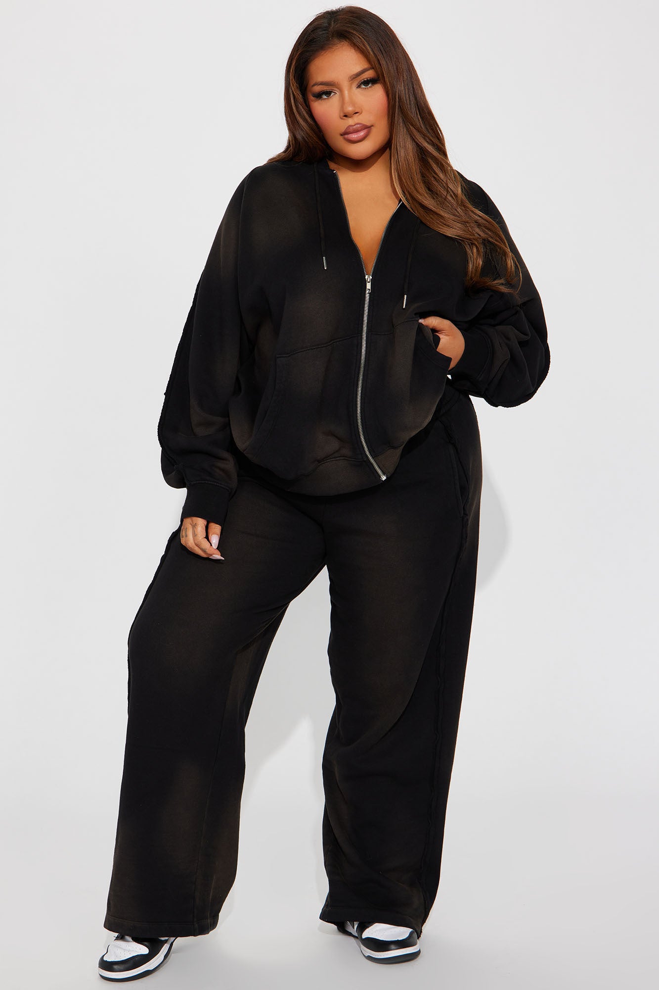 Serenity Washed Lounge Pant - Black - Image 5