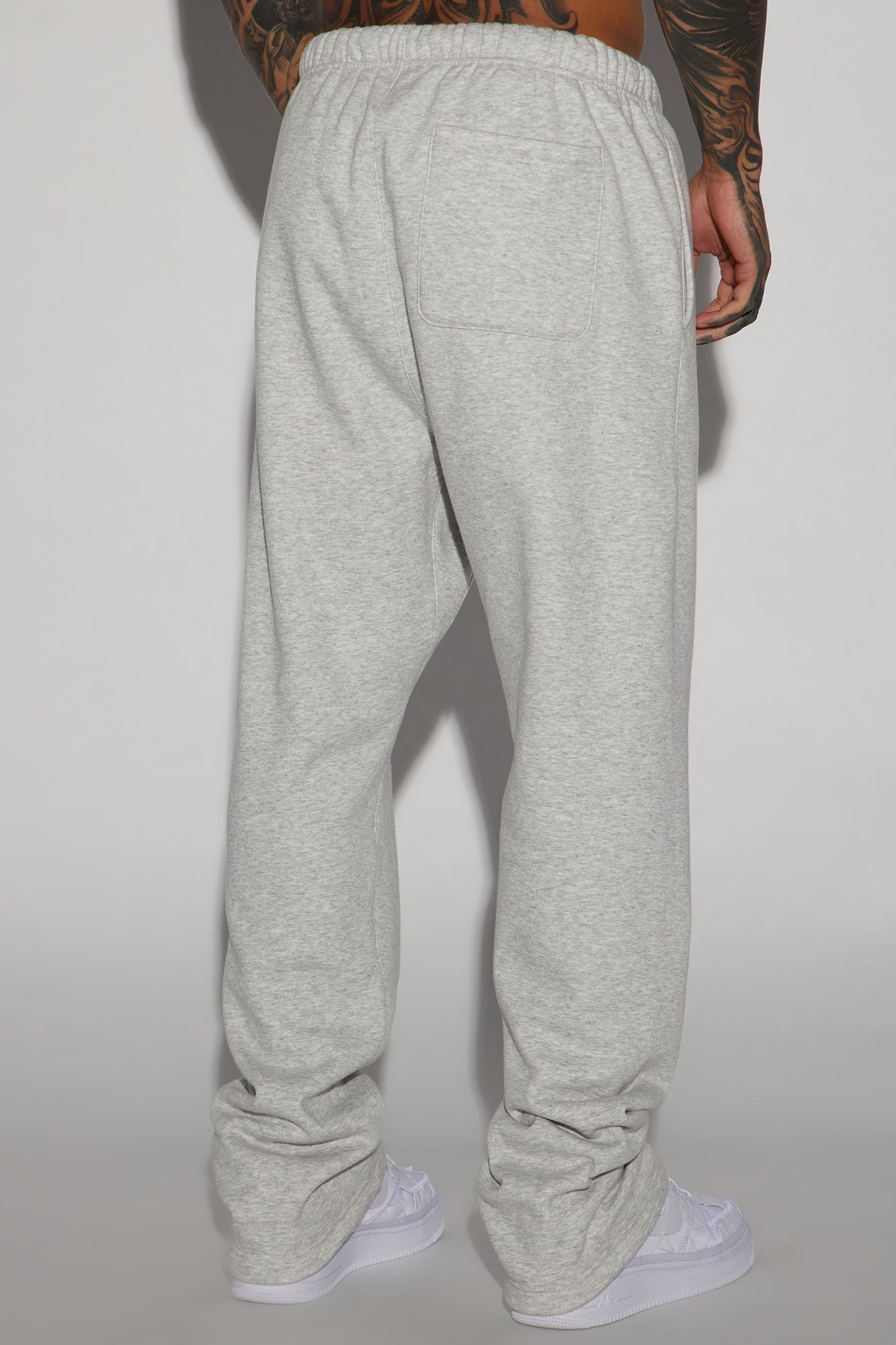 Tyson Heavyweight Straight Sweatpants - Heather Grey - Image 4