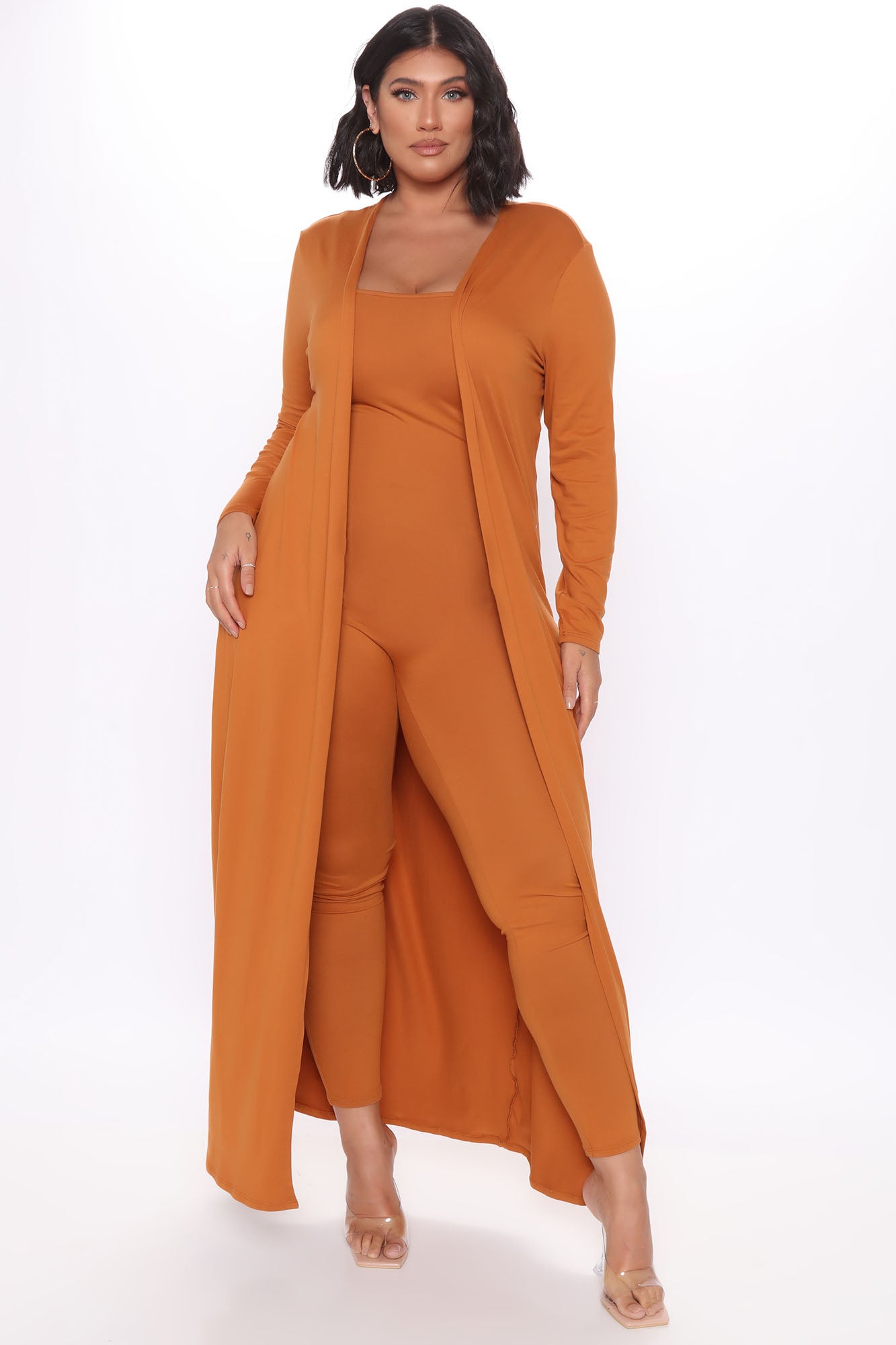 Nova Charmer Jumpsuit Set - Camel - Image 6