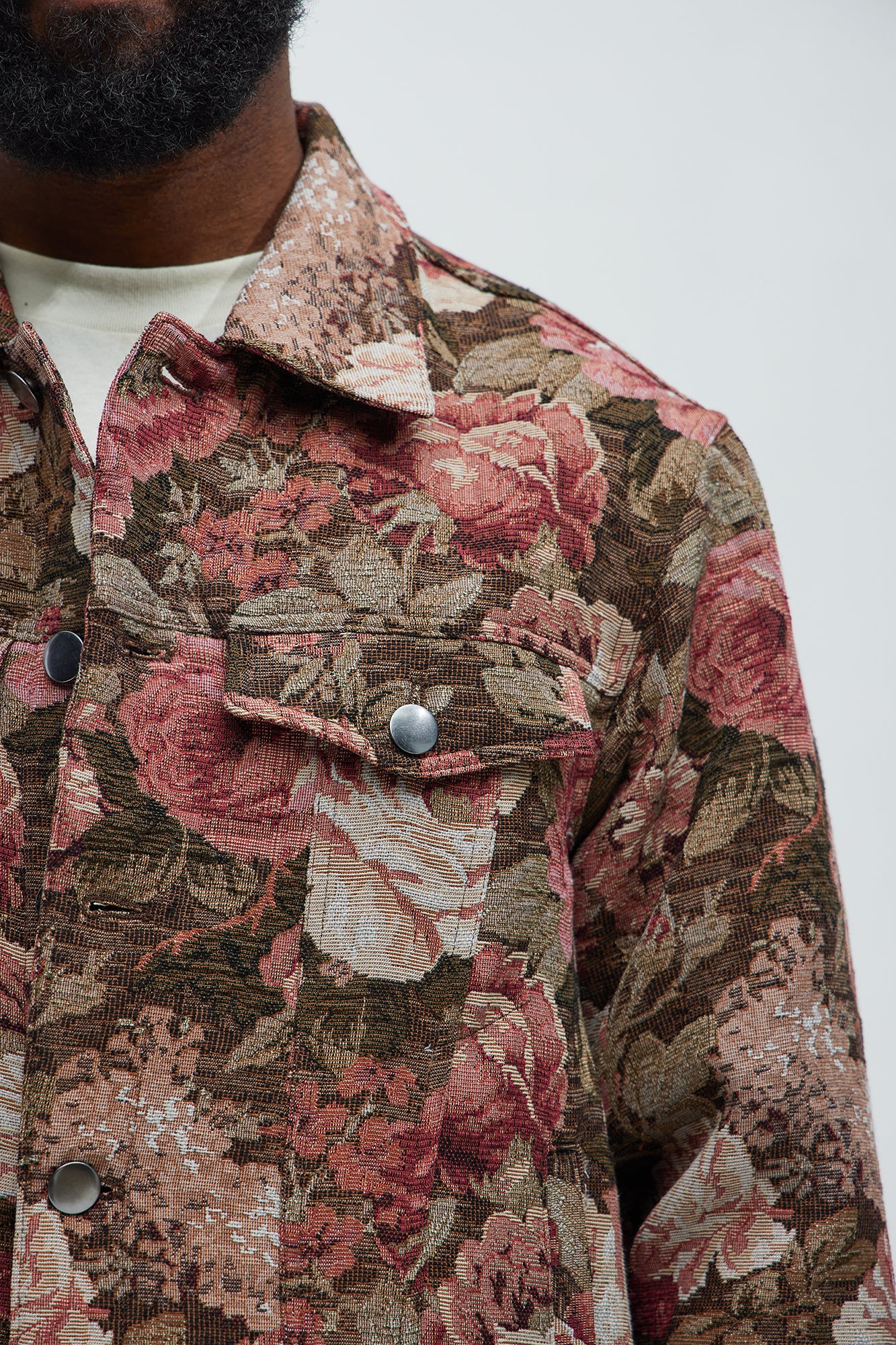 Tapestry Trucker Jacket - Black/Combo - Image 3