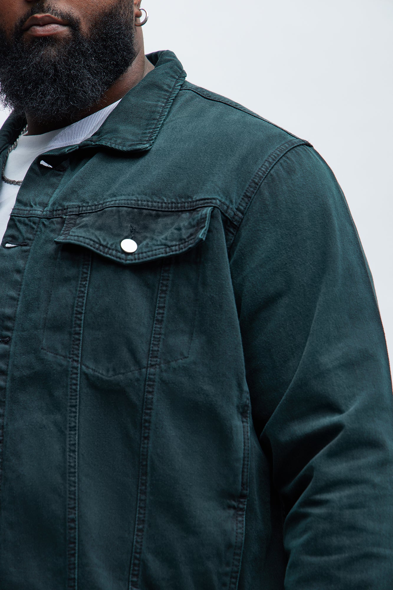 Conner Trucker Jacket - Green - Image 8