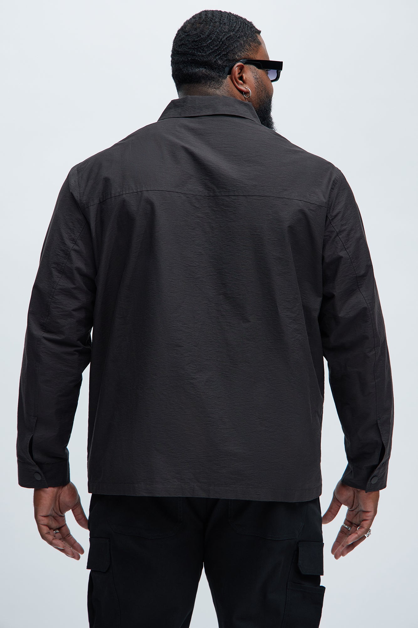 Top Tech Button Up Shirt - Black - Image 8