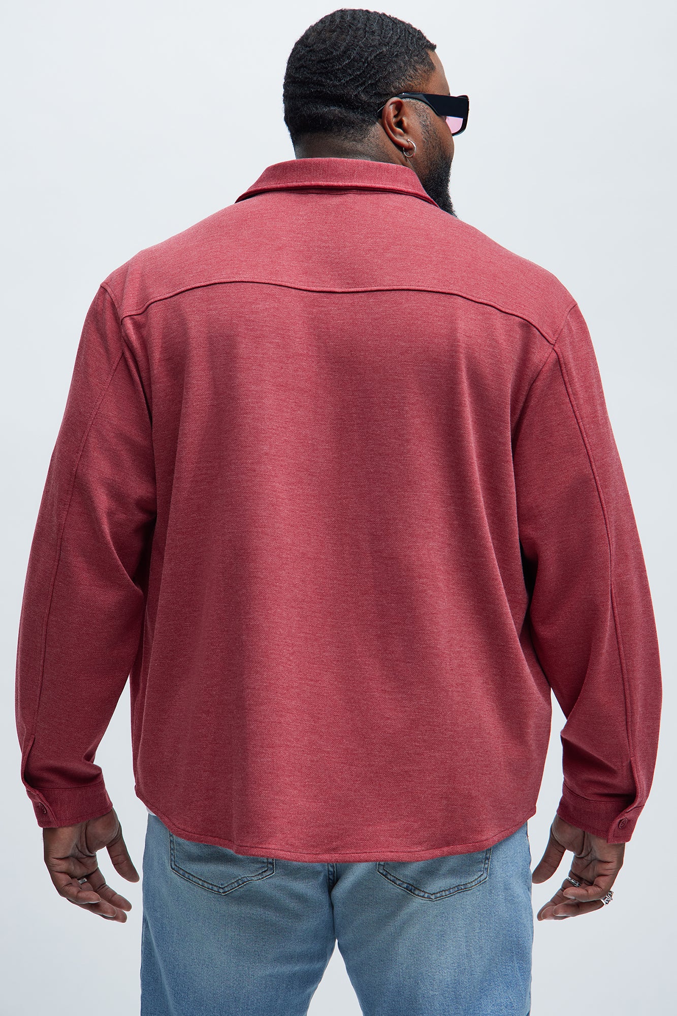 Langley Knit Button Up Shirt - Red - Image 8