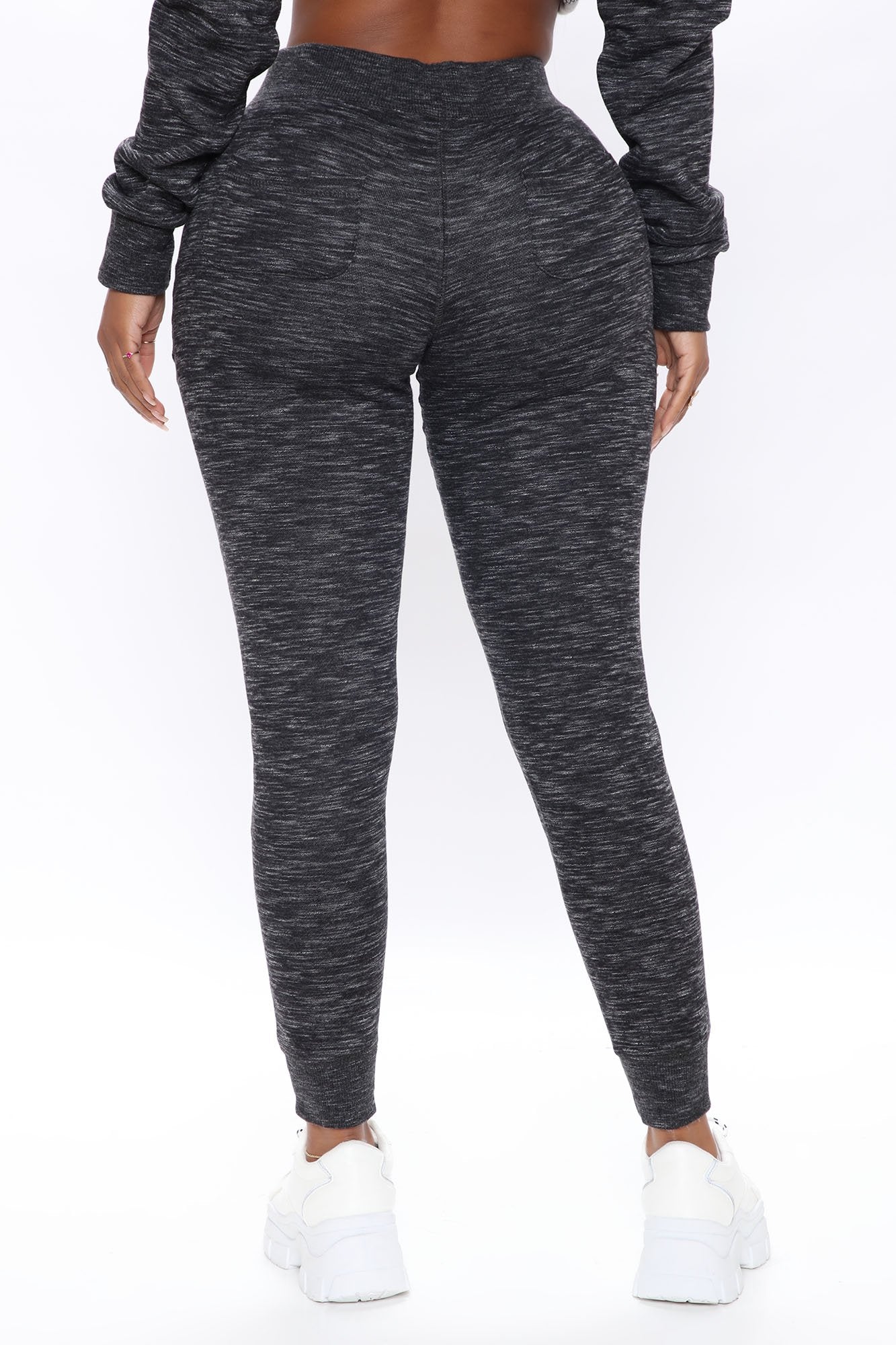 Relaxed Vibe Joggers - Marled Black - Image 4