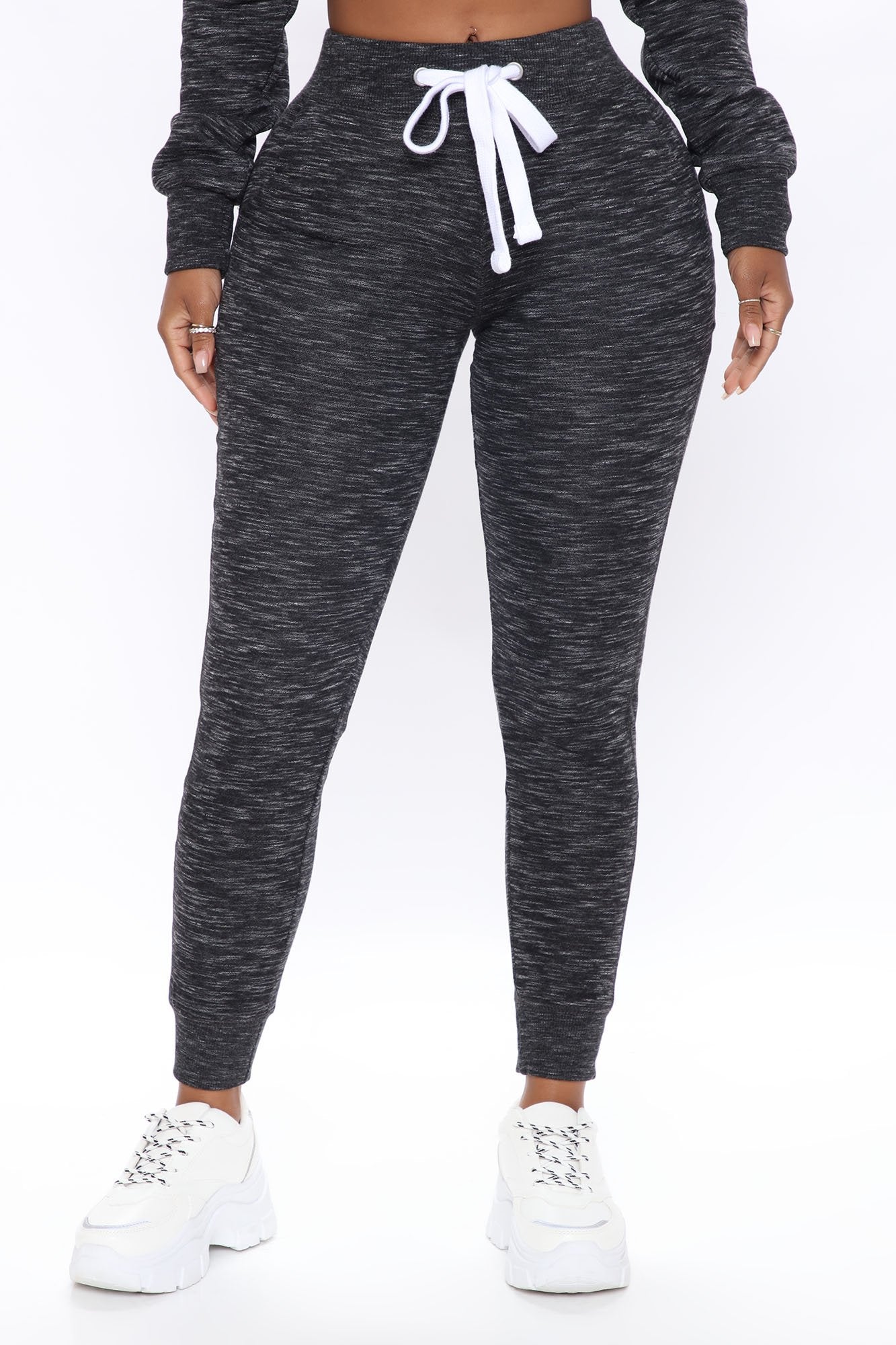 Relaxed Vibe Joggers - Marled Black - Image 3