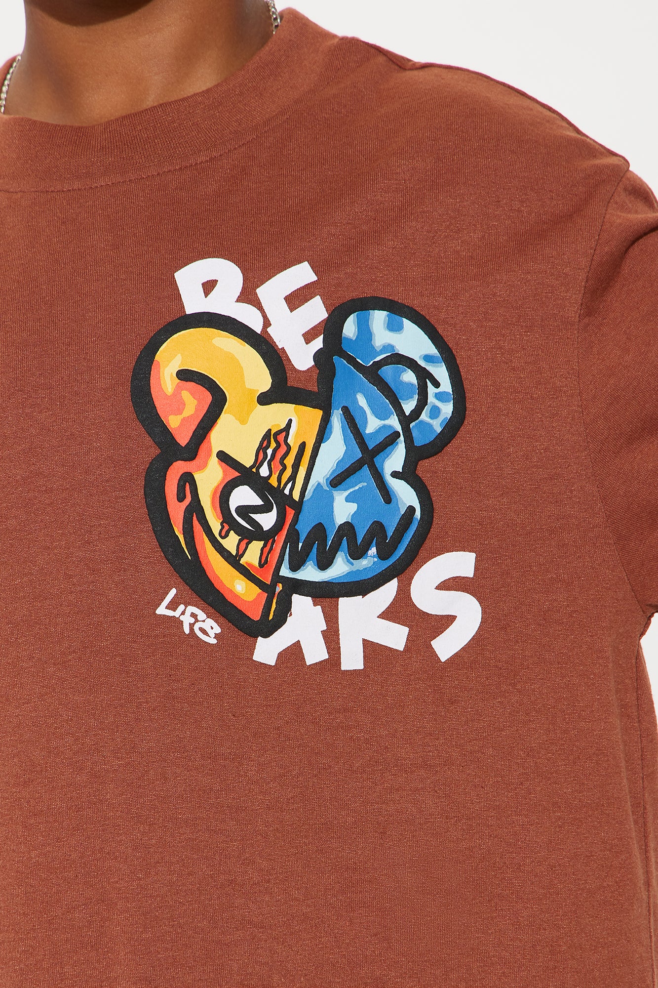 Mini Bears Life Print T-Shirt - Brown - Image 3
