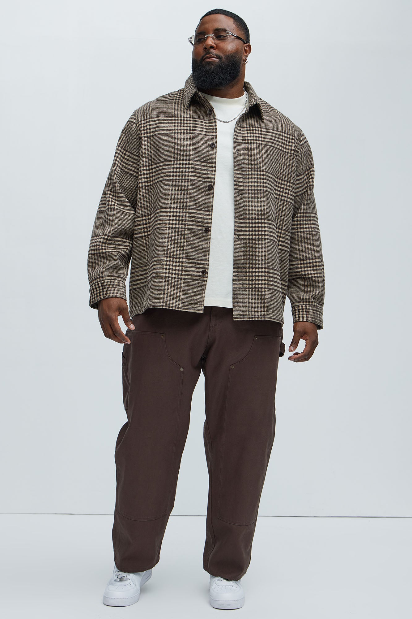 Be Forever Plaid Button Up Shirt - Brown/combo - Image 6