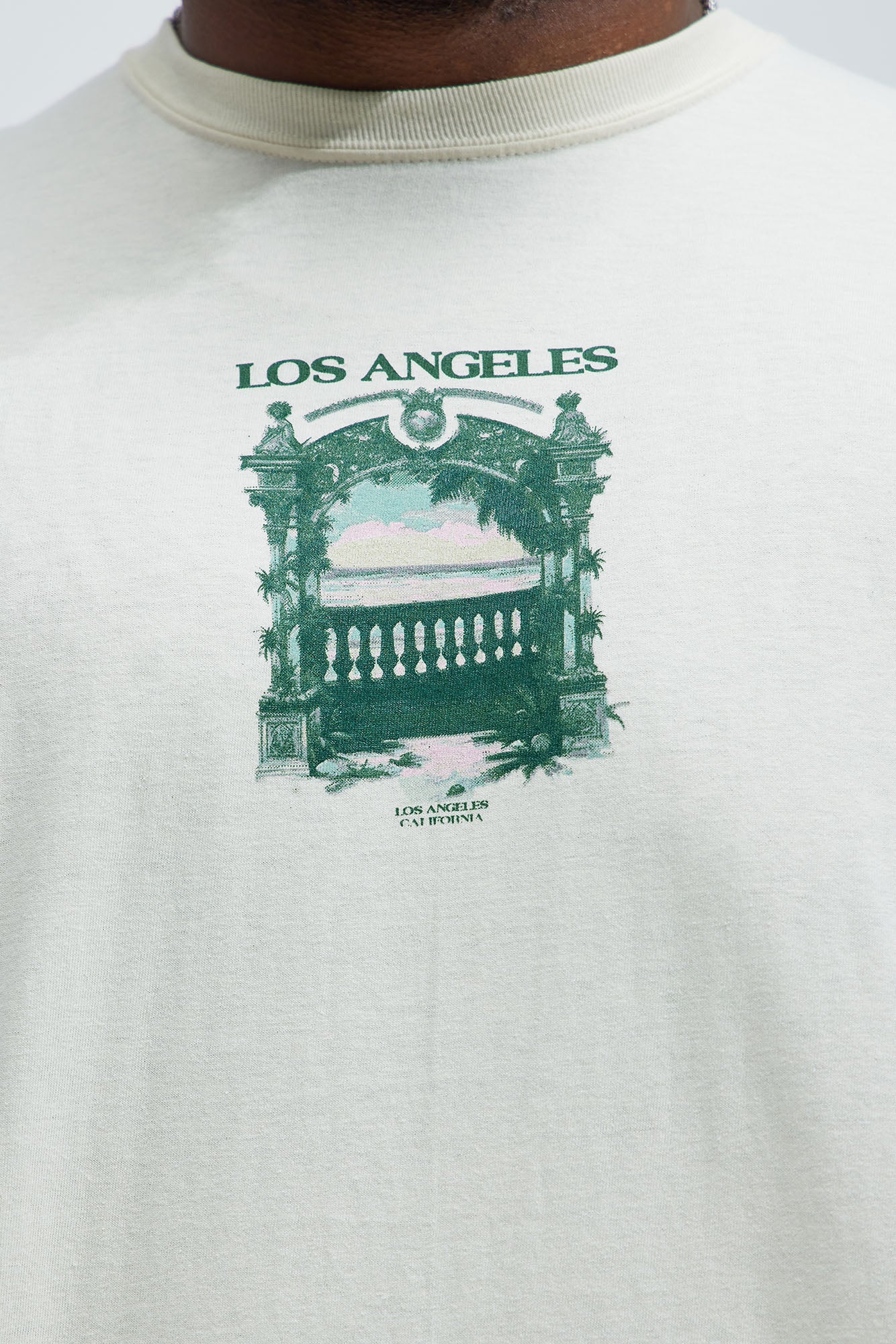 Los Angeles Sunset Short Sleeve Tee - Off White - Image 8