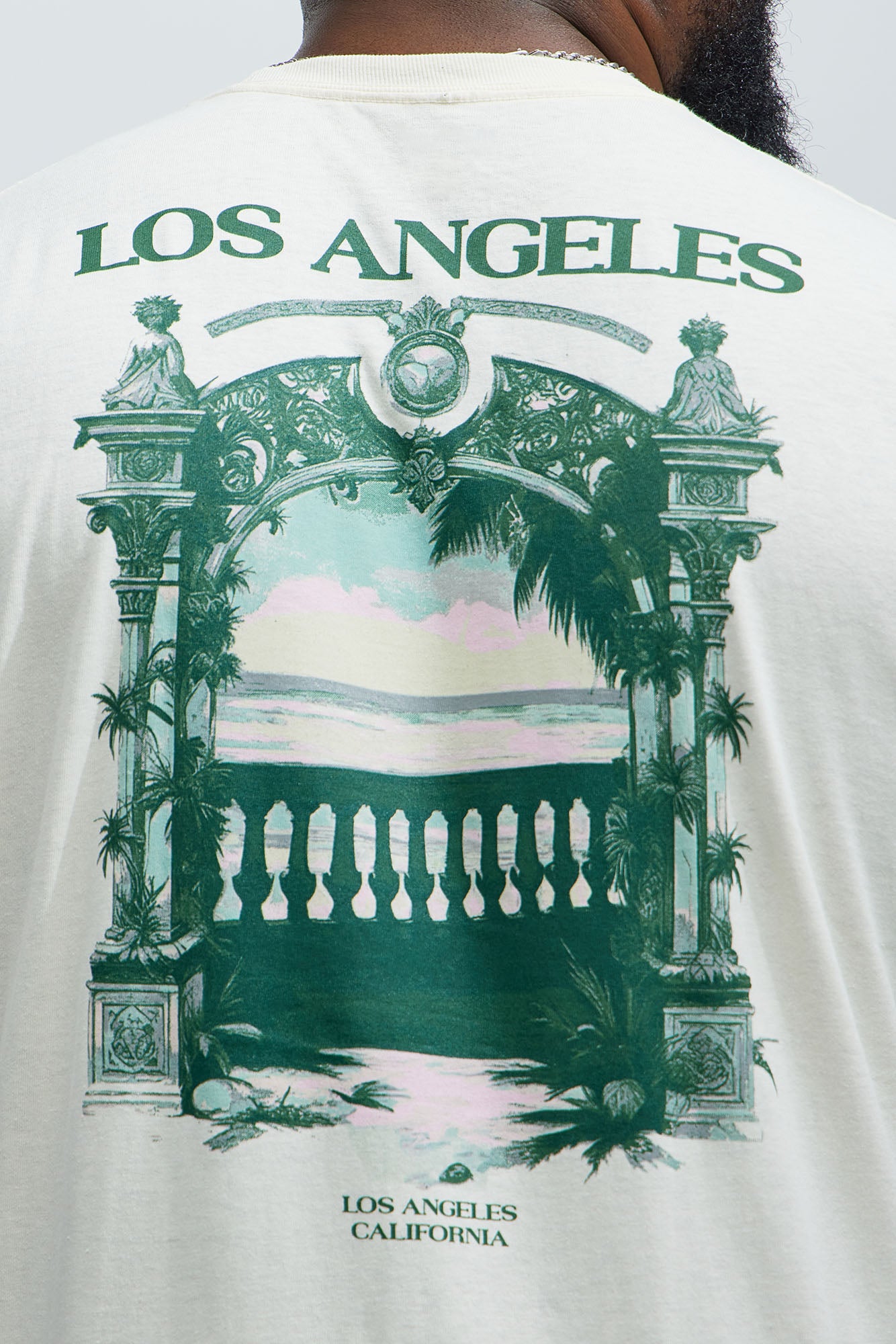 Los Angeles Sunset Short Sleeve Tee - Off White - Image 9