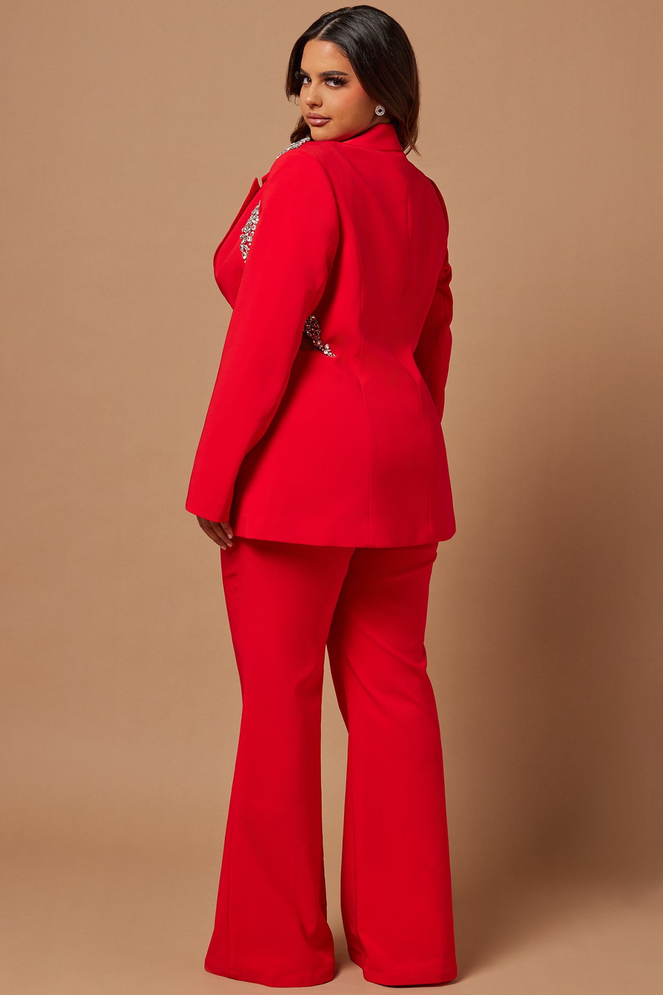 Claire Embellished Suit Set - Red - Image 8