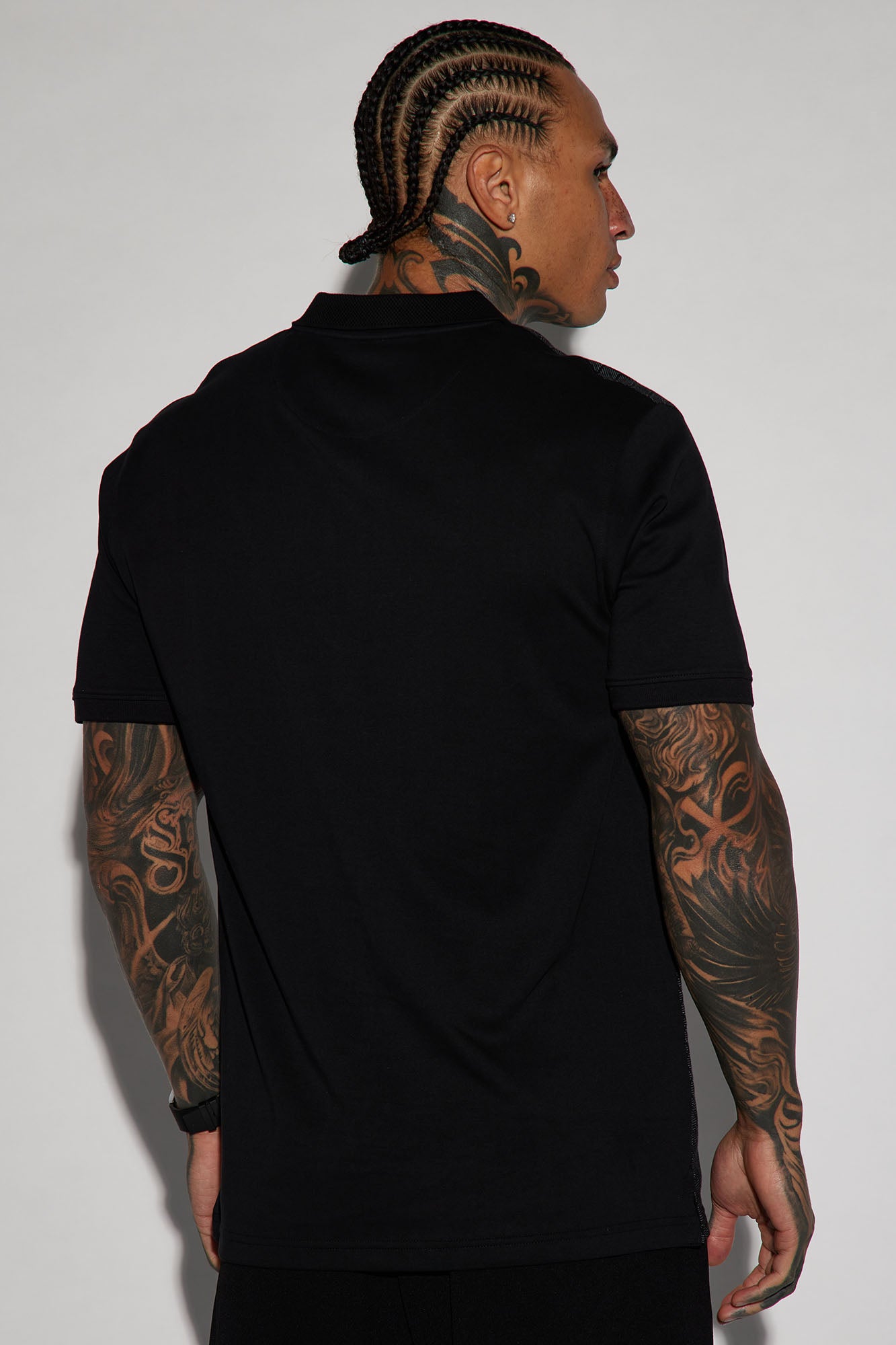 Bogey Short Sleeve Polo - Black - Image 5